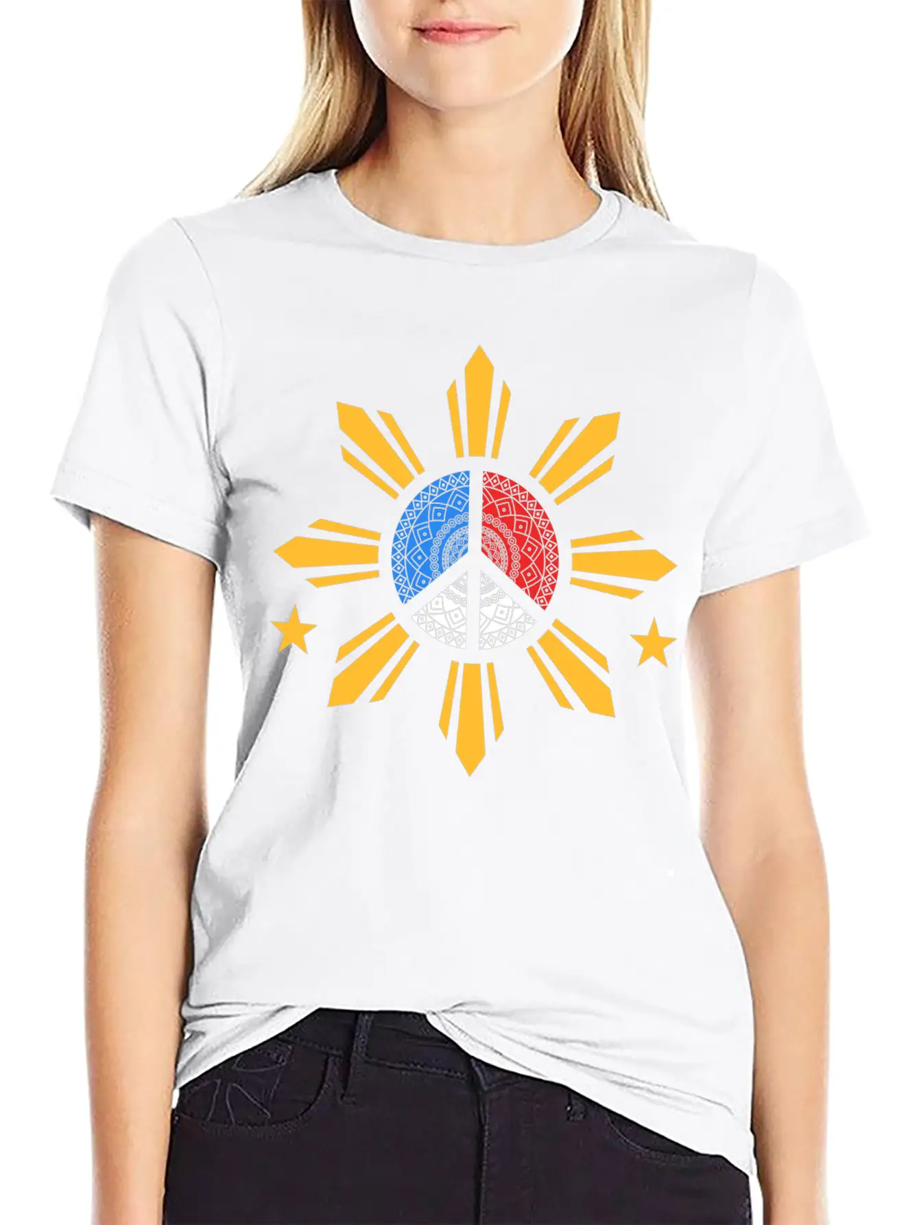 Flag Sun Design For Proud Pinoys Classic Cotton Tee – Unisex Comfort For Any Season