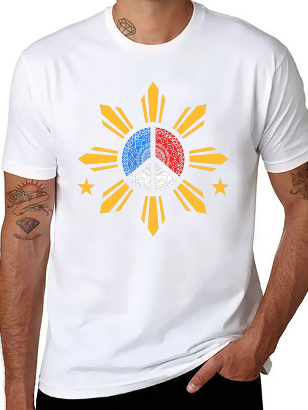 Flag Sun Design For Proud Pinoys Classic Cotton Tee – Unisex Comfort For Any Season