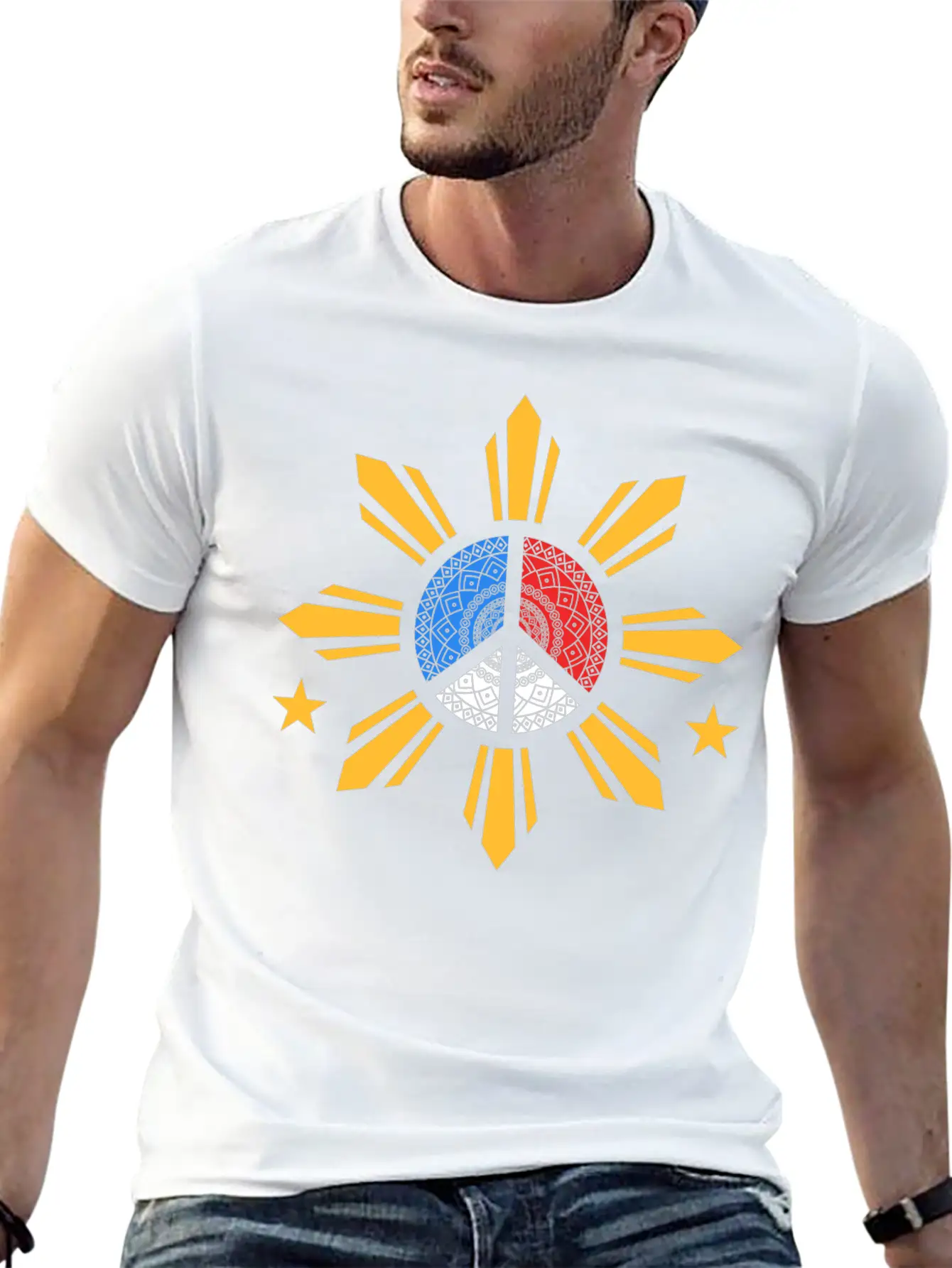 Flag Sun Design For Proud Pinoys Classic Cotton Tee – Unisex Comfort For Any Season