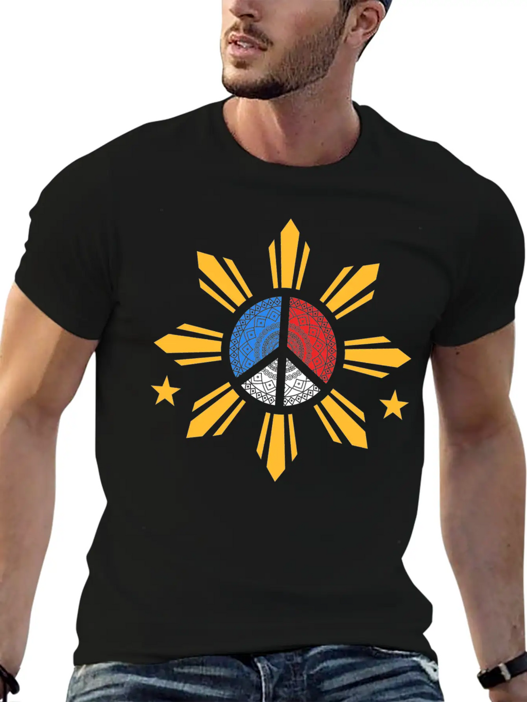 Flag Sun Design For Proud Pinoys Classic Cotton Tee – Unisex Comfort For Any Season