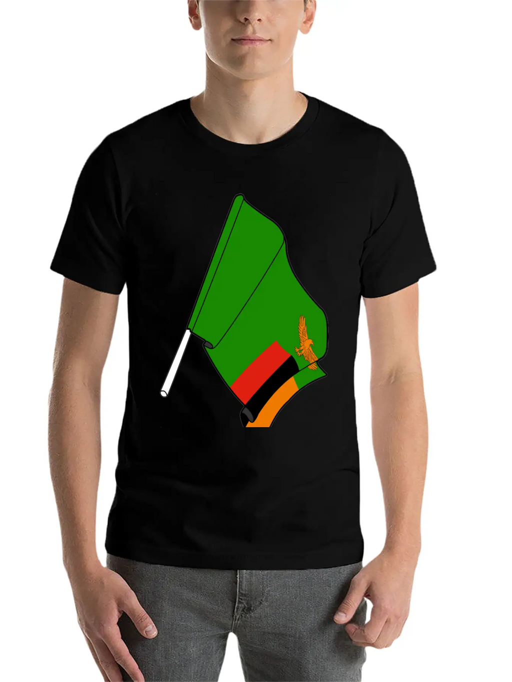 Flag Zambia Classic Cotton Tee – Unisex Comfort For Any Season