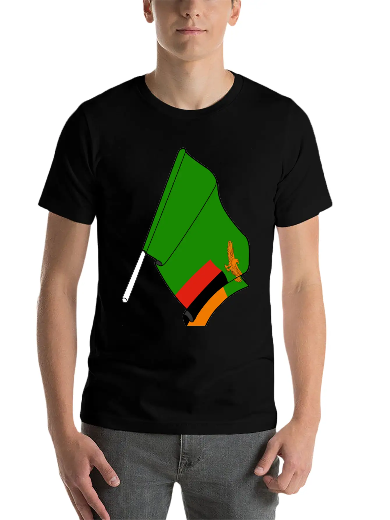 Flag Zambia Classic Cotton Tee – Unisex Comfort For Any Season