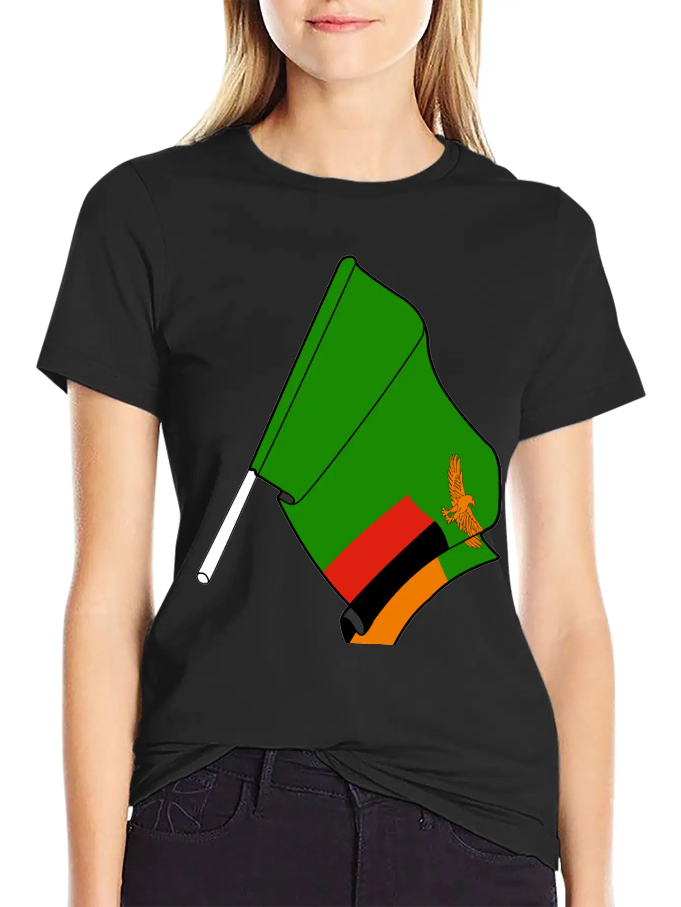 Flag Zambia Classic Cotton Tee – Unisex Comfort For Any Season