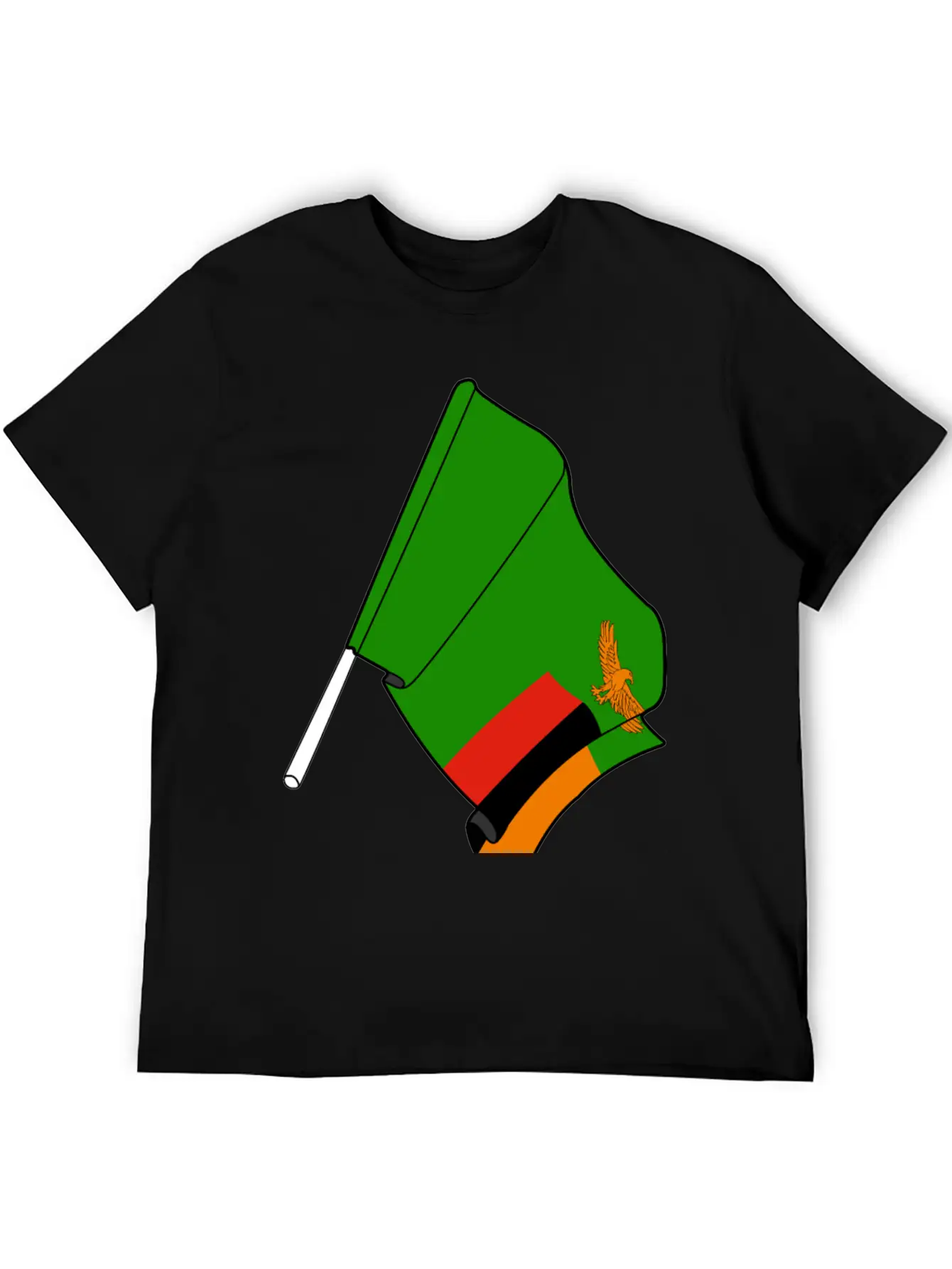 Flag Zambia Classic Cotton Tee – Unisex Comfort For Any Season