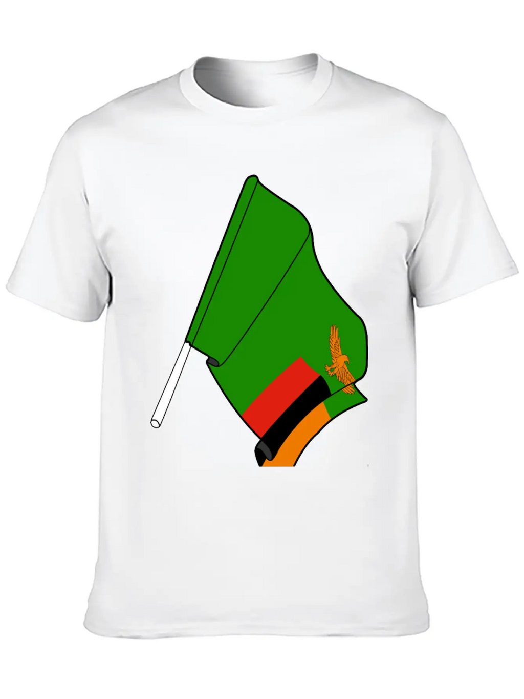 Flag Zambia Classic Cotton Tee – Unisex Comfort For Any Season