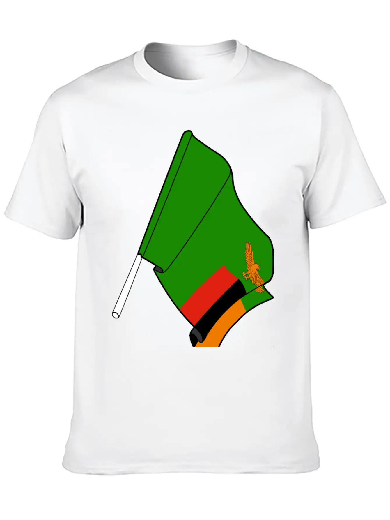 Flag Zambia Classic Cotton Tee – Unisex Comfort For Any Season