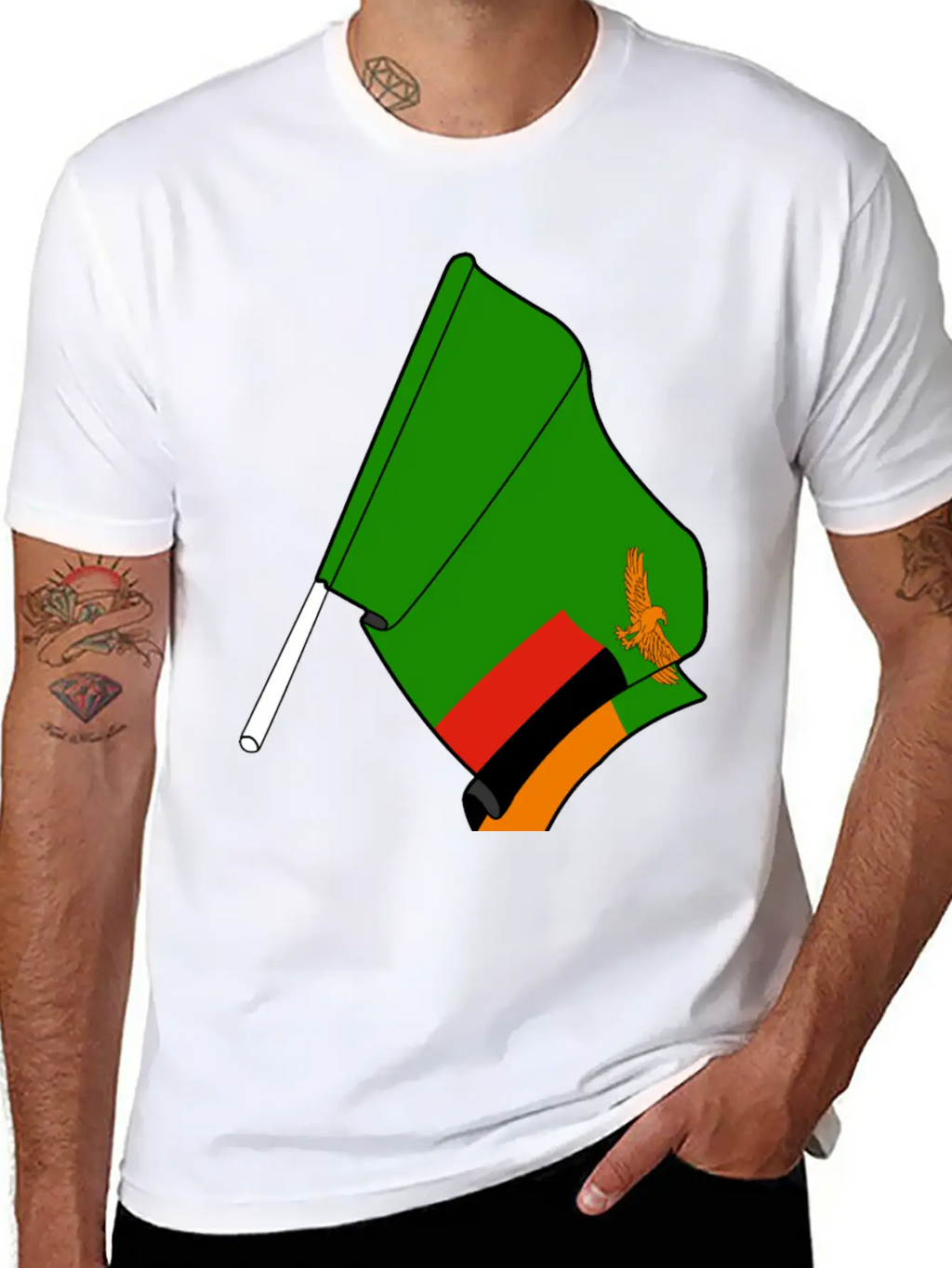 Flag Zambia Classic Cotton Tee – Unisex Comfort For Any Season