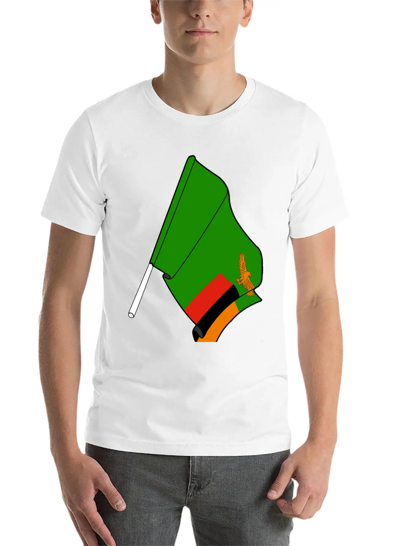 Flag Zambia Classic Cotton Tee – Unisex Comfort For Any Season