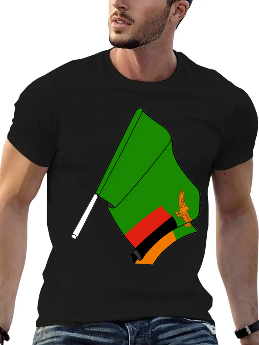 Flag Zambia Classic Cotton Tee – Unisex Comfort For Any Season