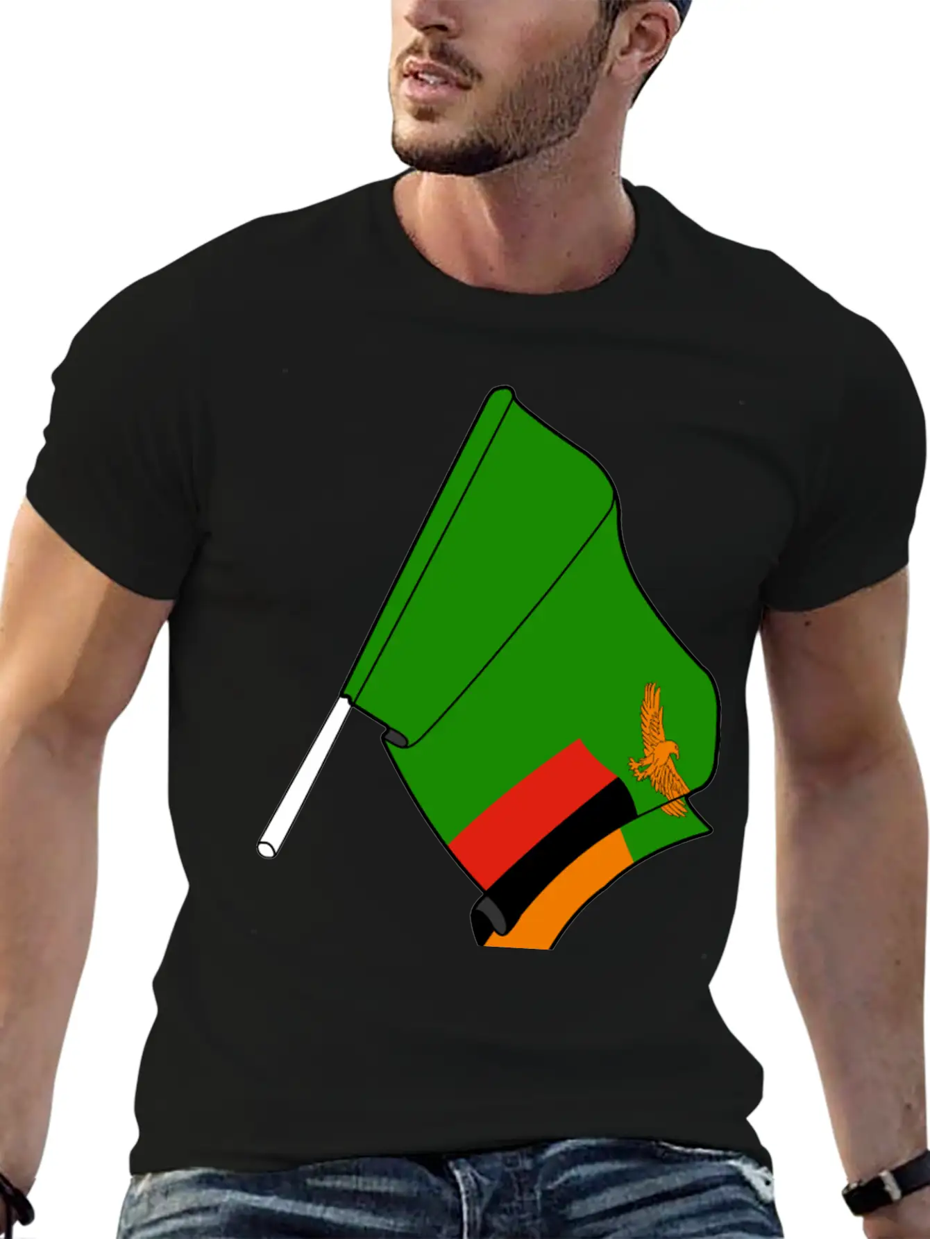 Flag Zambia Classic Cotton Tee – Unisex Comfort For Any Season