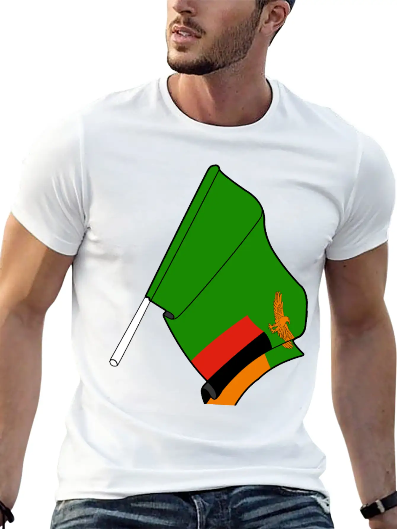 Flag Zambia Classic Cotton Tee – Unisex Comfort For Any Season