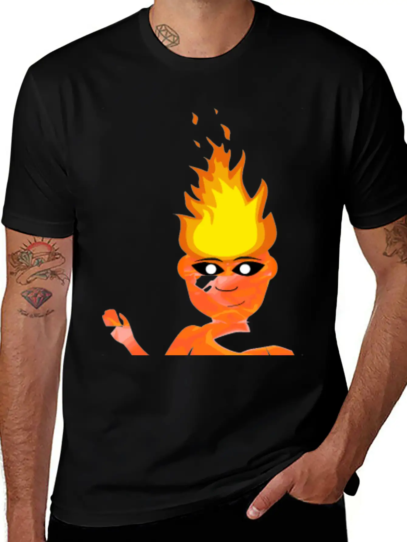 Flame Elemental Simmering Timeless Short Sleeve Tee – Comfy And Minimalist Design