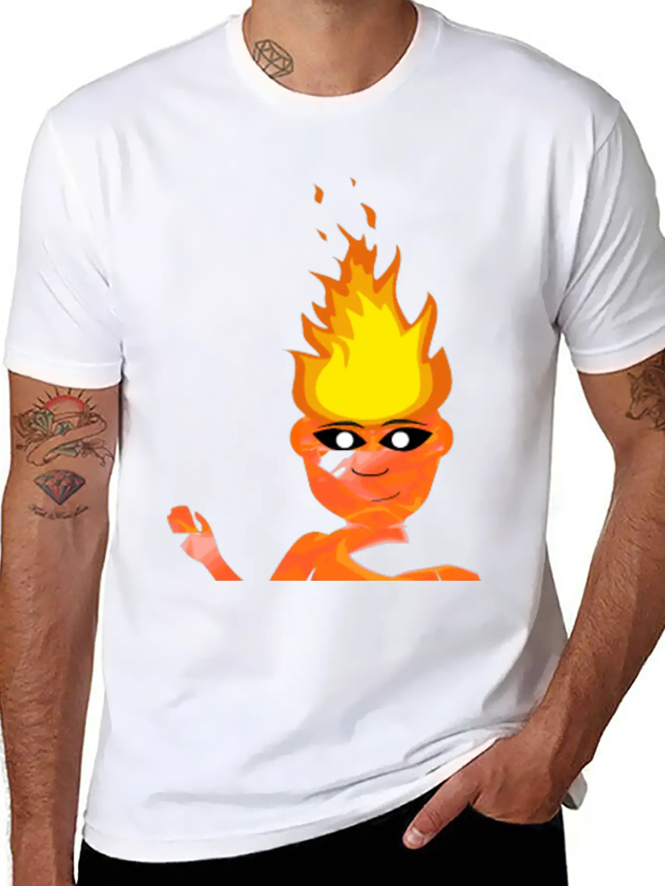 Flame Elemental Simmering Timeless Short Sleeve Tee – Comfy And Minimalist Design