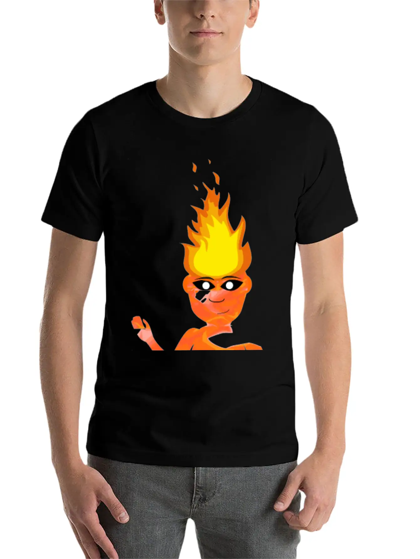 Flame Elemental Simmering Timeless Short Sleeve Tee – Comfy And Minimalist Design