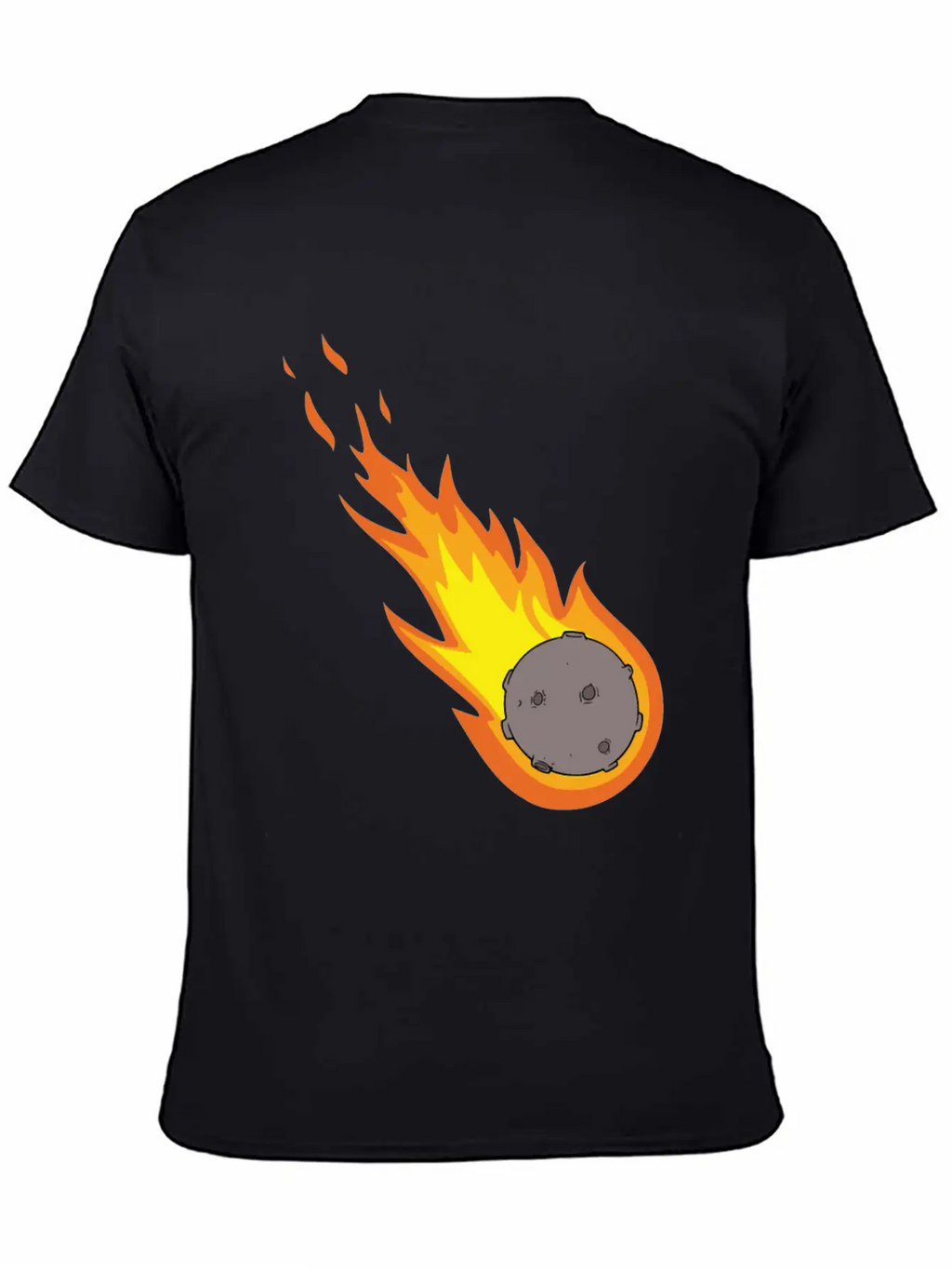 Flaming Meteor Comet Space Unisex Casual T-Shirt – Clean Design For Daily Comfort