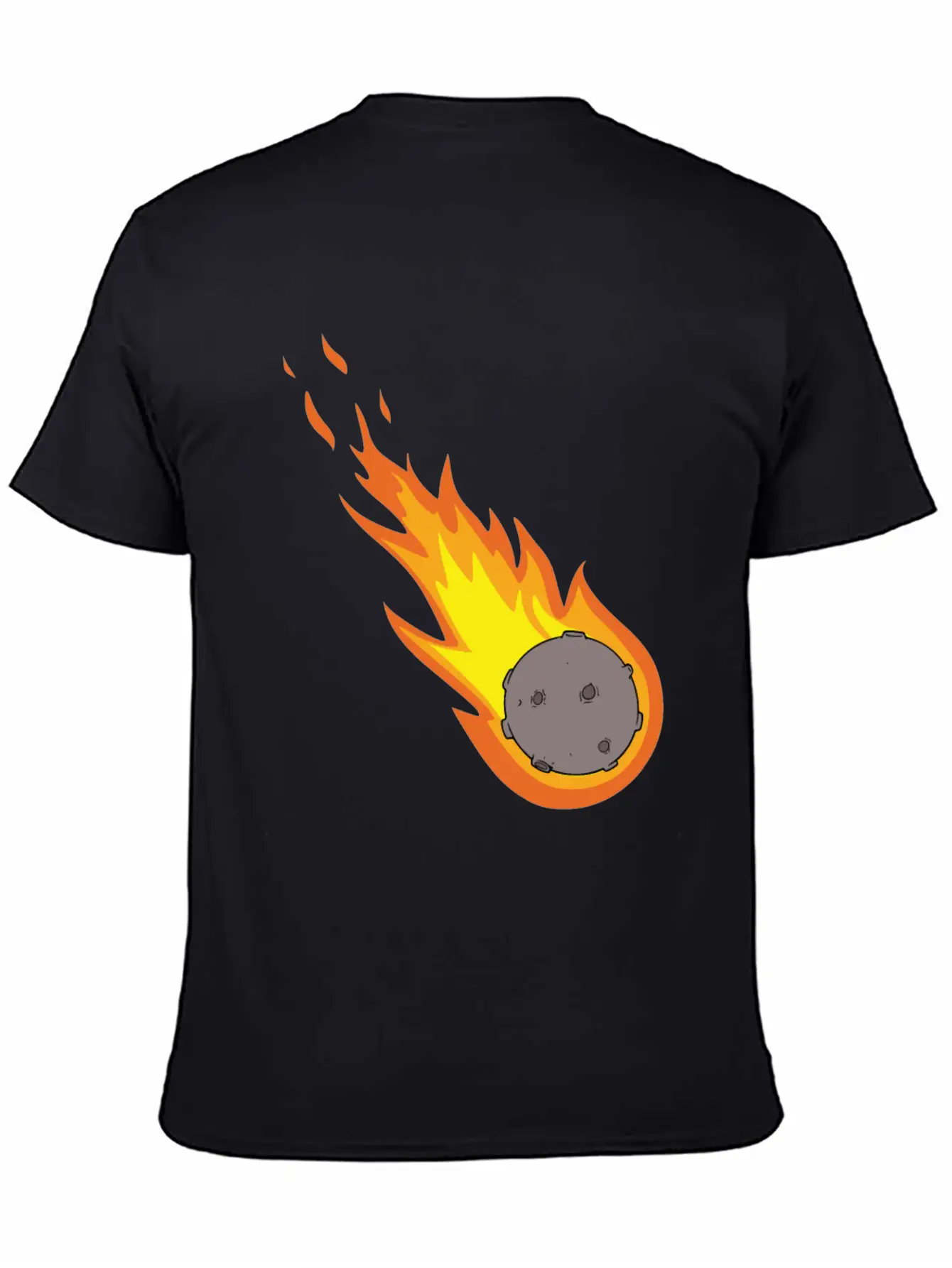 Flaming Meteor Comet Space Unisex Casual T-Shirt – Clean Design For Daily Comfort