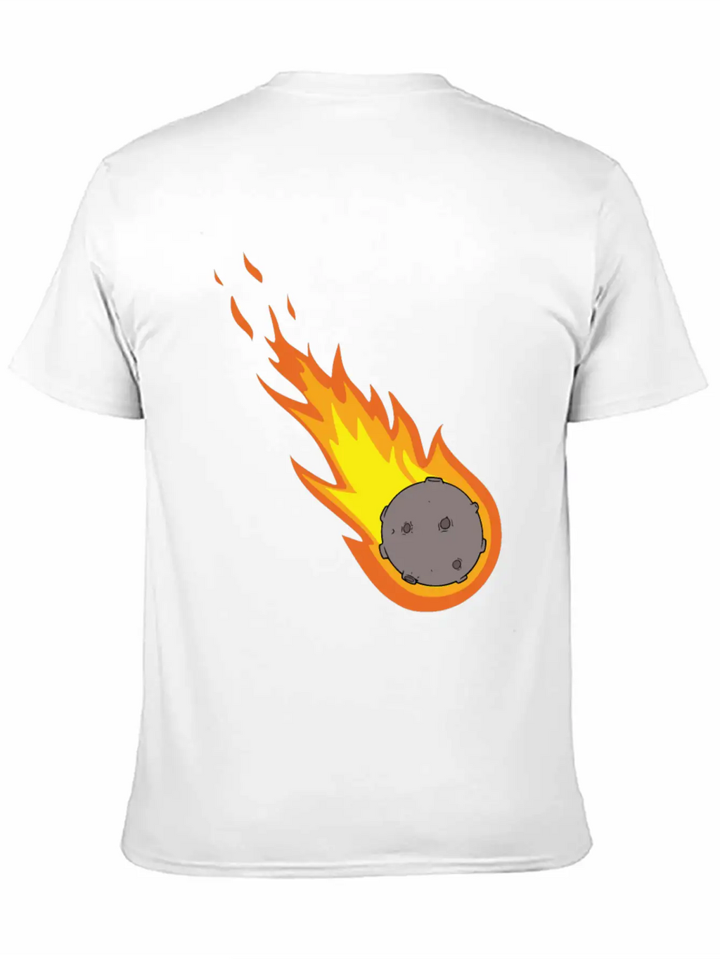 Flaming Meteor Comet Space Unisex Casual T-Shirt – Clean Design For Daily Comfort