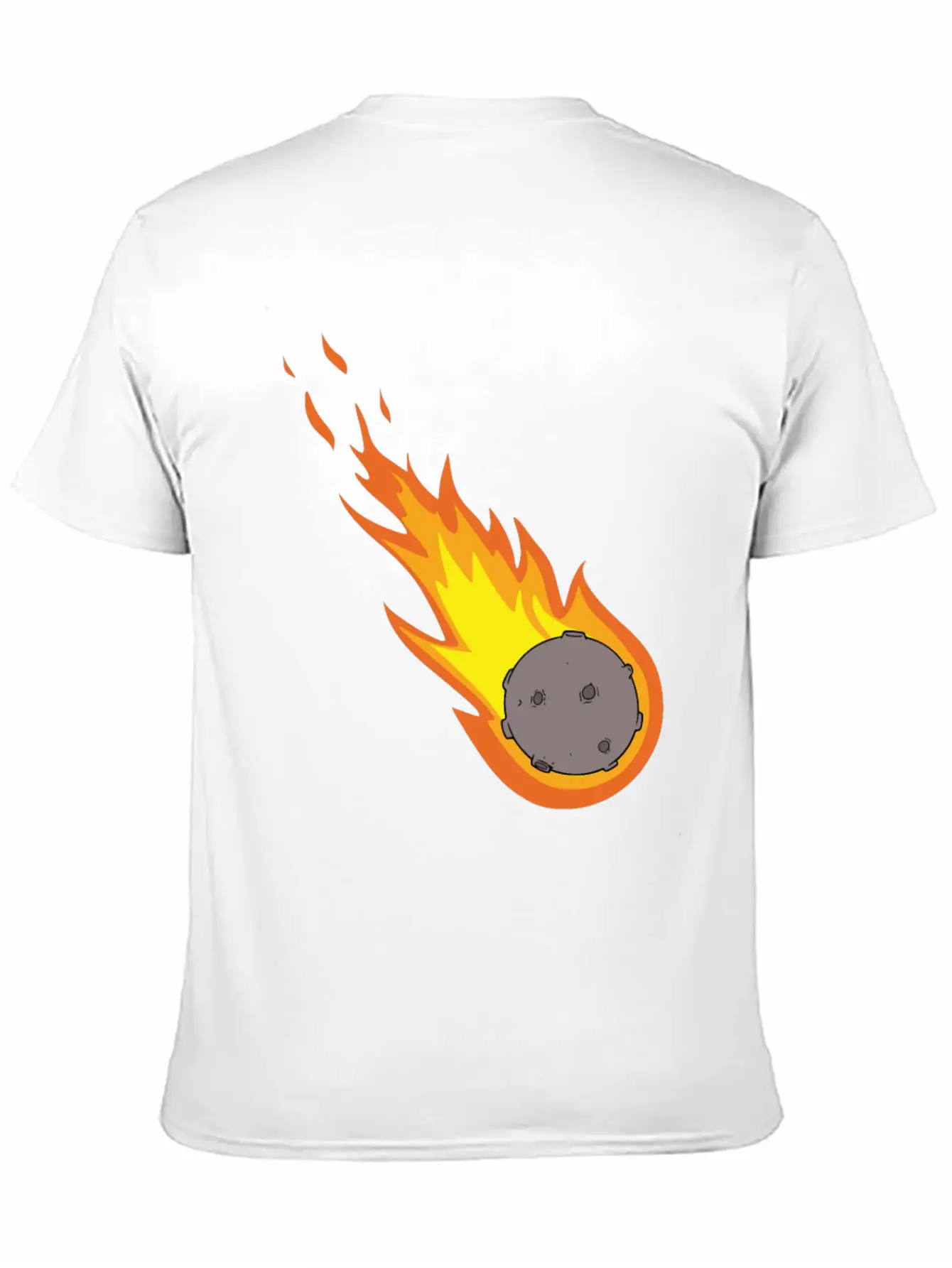 Flaming Meteor Comet Space Unisex Casual T-Shirt – Clean Design For Daily Comfort
