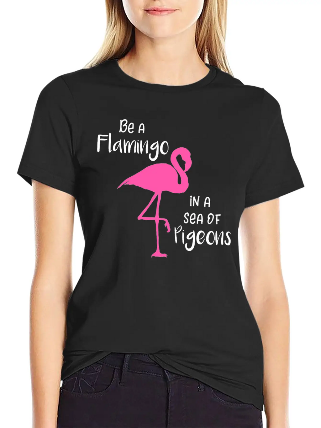 Flamingo Be A Flamingo In A Sea Of Pigeons Classic Cotton Tee – Unisex Comfort For Any Season