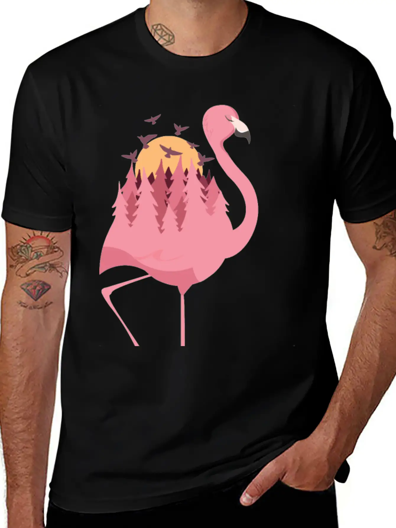 Flamingo Camping Timeless Short Sleeve Tee – Comfy And Minimalist Design