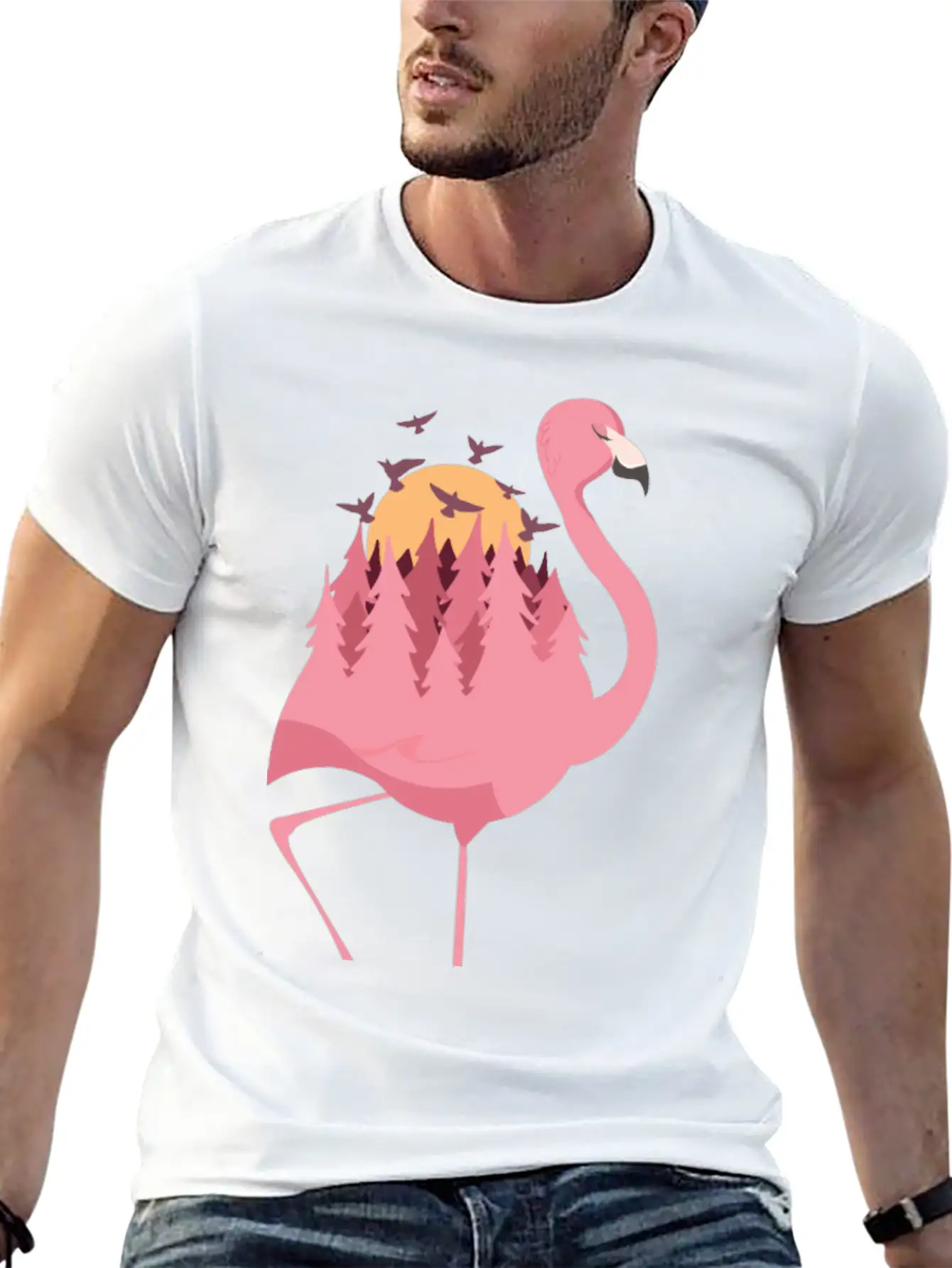 Flamingo Camping Timeless Short Sleeve Tee – Comfy And Minimalist Design