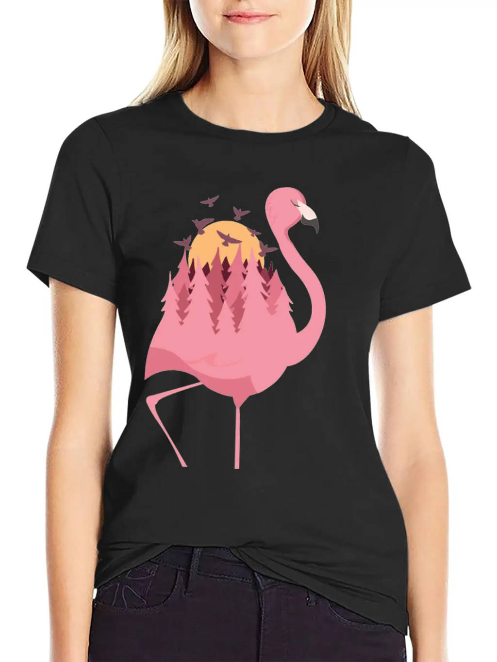 Flamingo Camping Timeless Short Sleeve Tee – Comfy And Minimalist Design