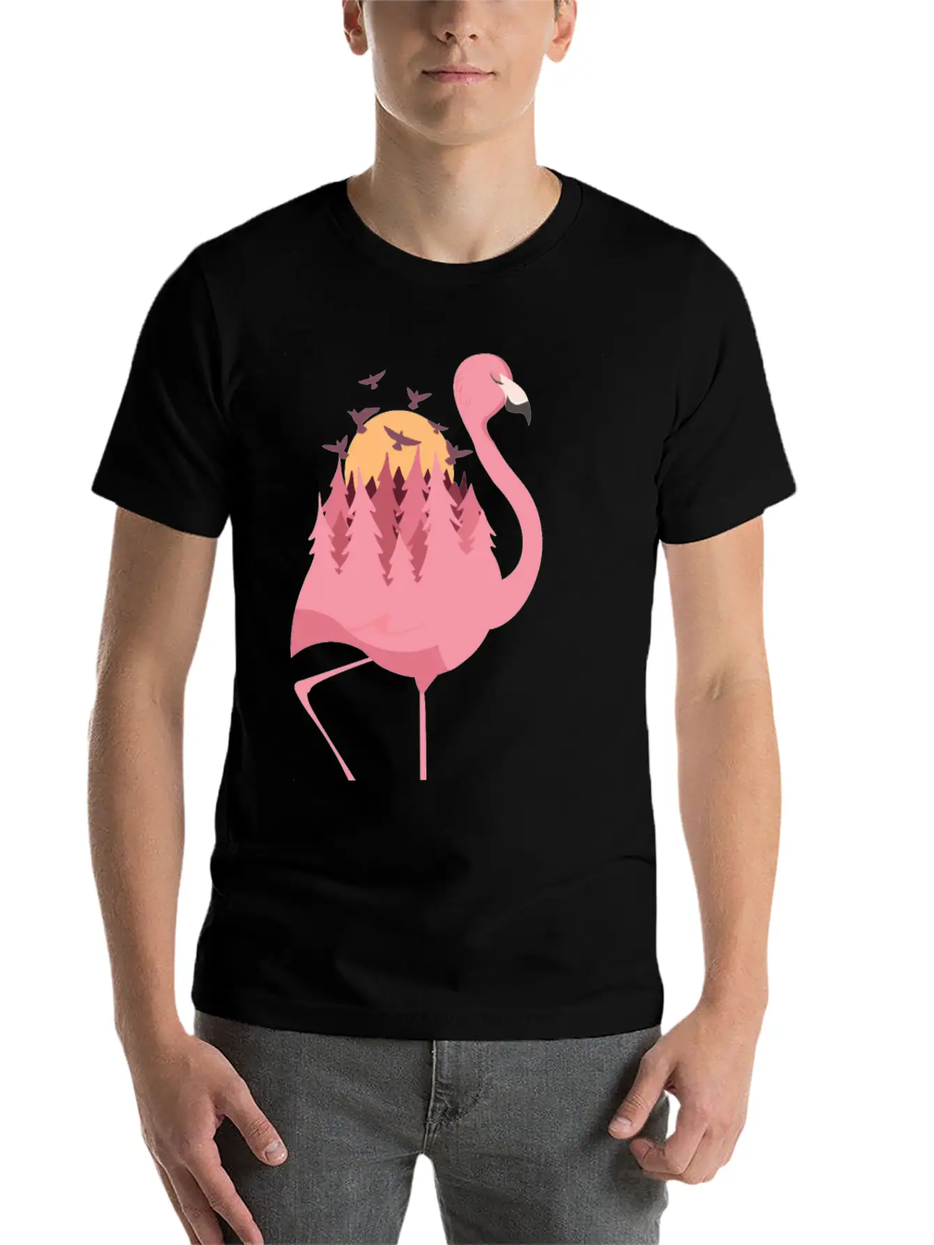 Flamingo Camping Timeless Short Sleeve Tee – Comfy And Minimalist Design