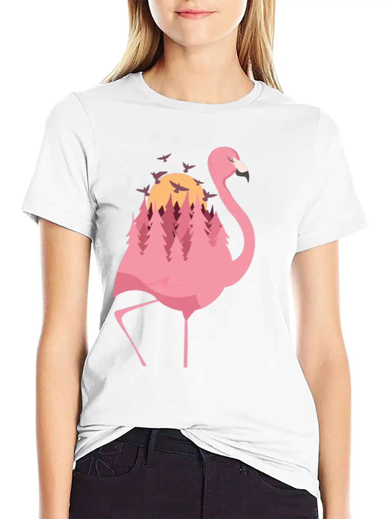 Flamingo Camping Timeless Short Sleeve Tee – Comfy And Minimalist Design