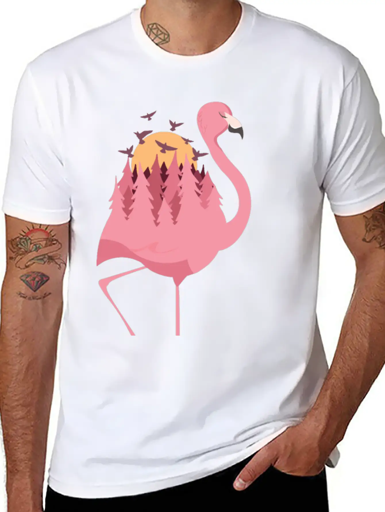 Flamingo Camping Timeless Short Sleeve Tee – Comfy And Minimalist Design