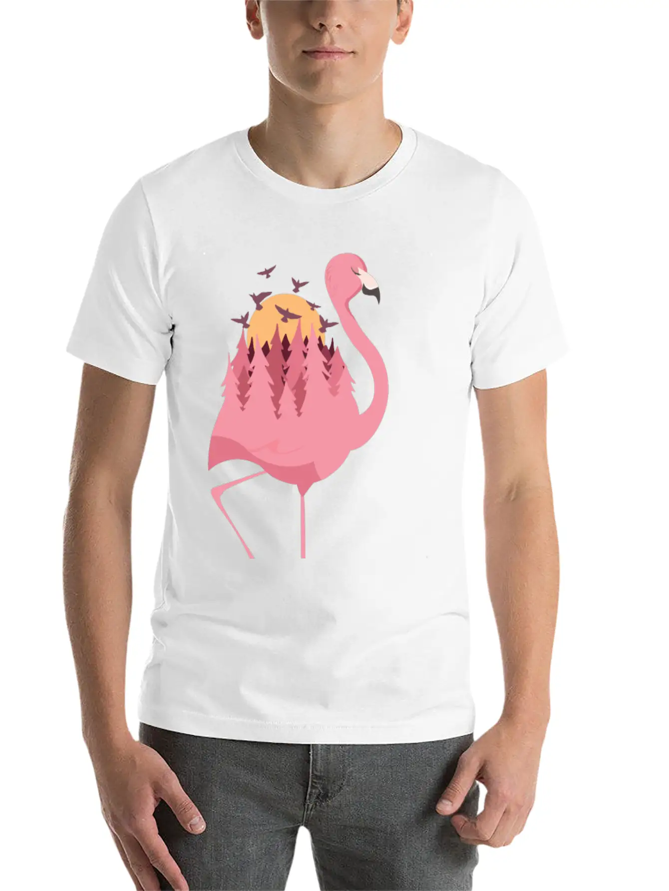 Flamingo Camping Timeless Short Sleeve Tee – Comfy And Minimalist Design