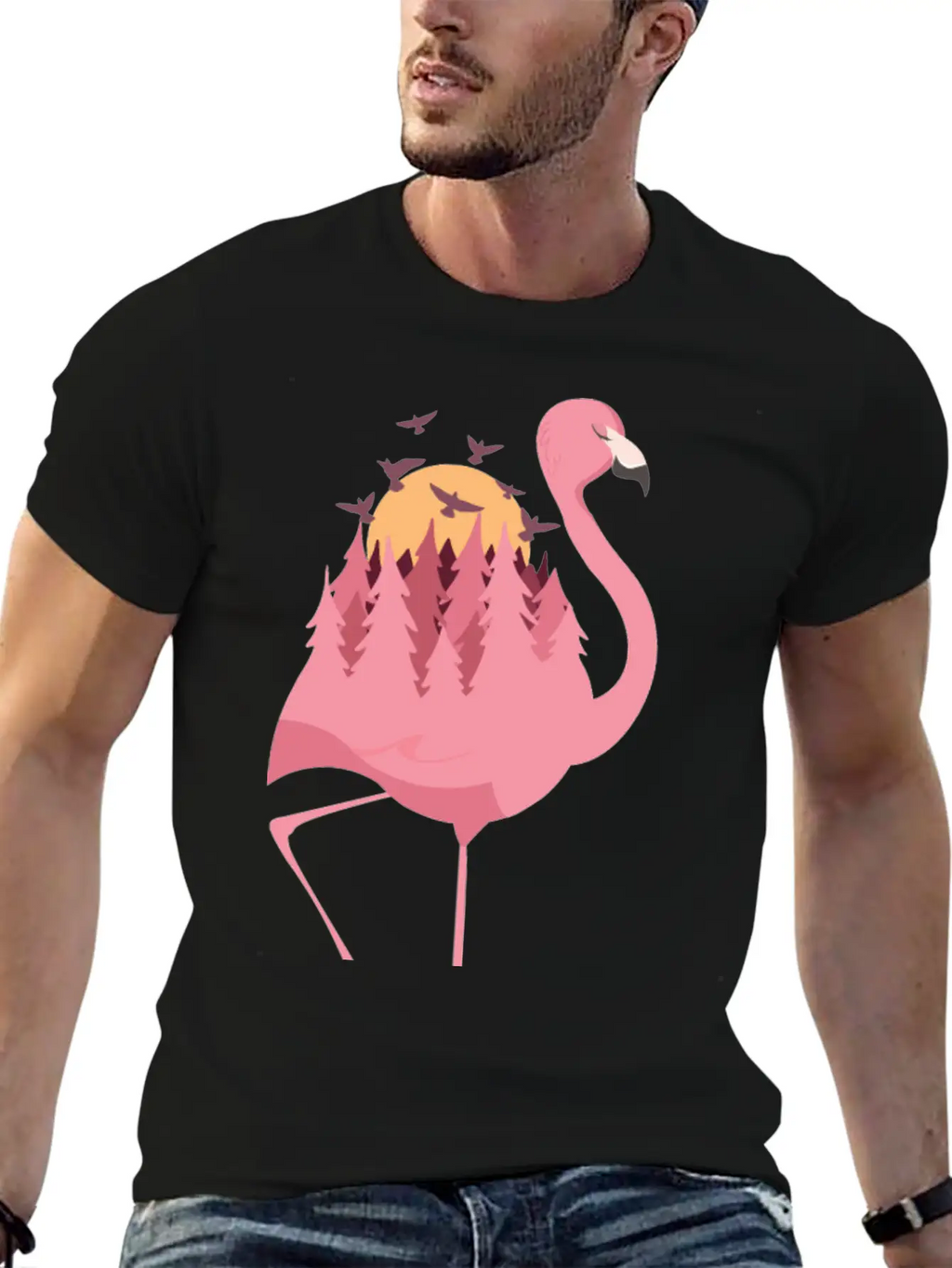 Flamingo Camping Timeless Short Sleeve Tee – Comfy And Minimalist Design