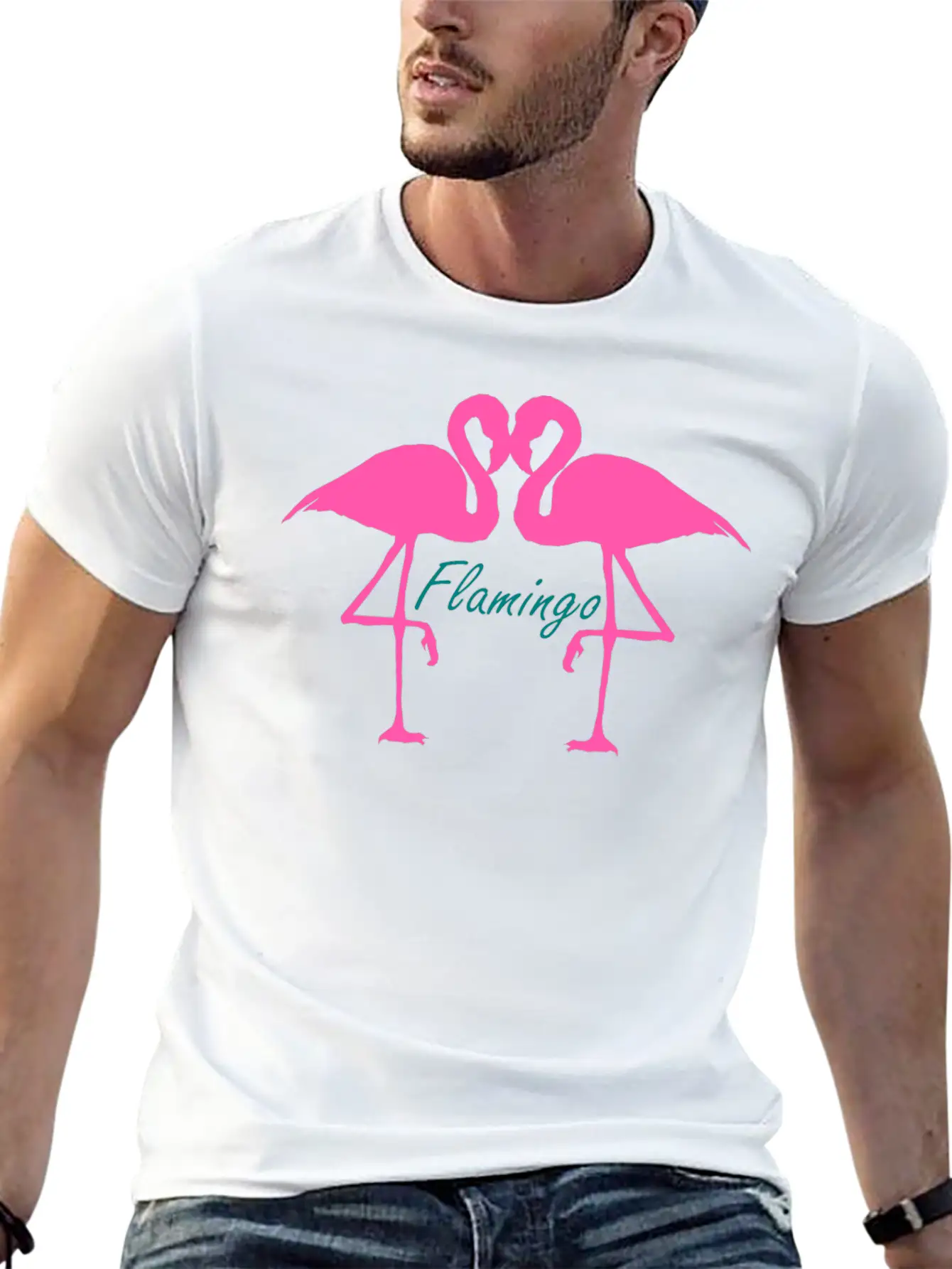 Flamingo Double Timeless Short Sleeve Tee – Comfy And Minimalist Design