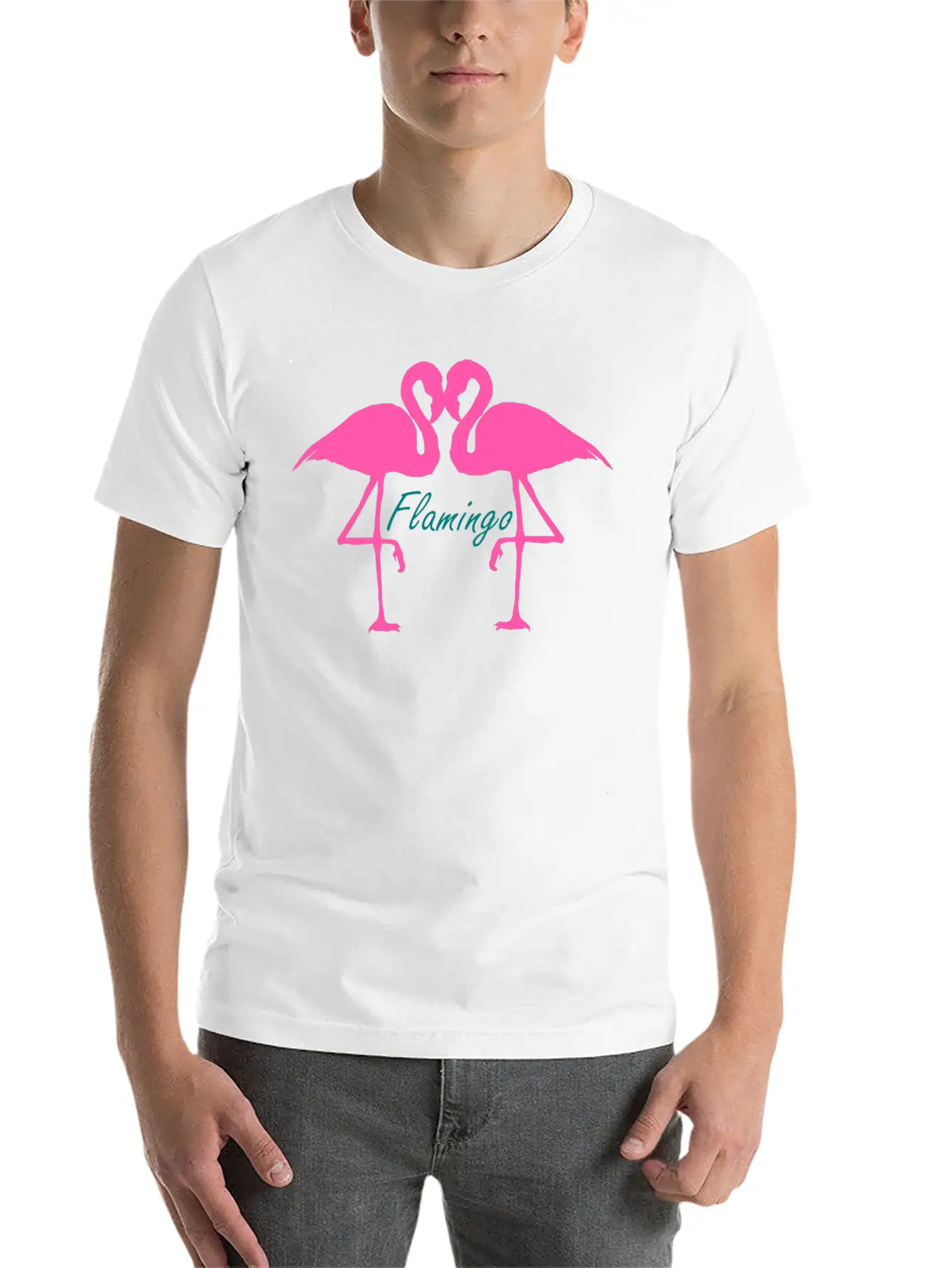 Flamingo Double Timeless Short Sleeve Tee – Comfy And Minimalist Design