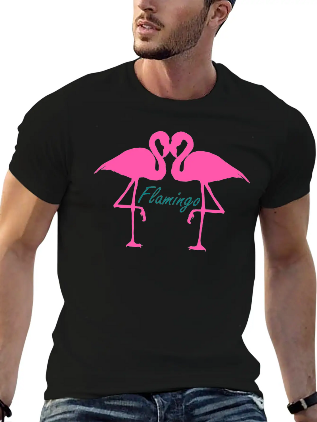 Flamingo Double Timeless Short Sleeve Tee – Comfy And Minimalist Design