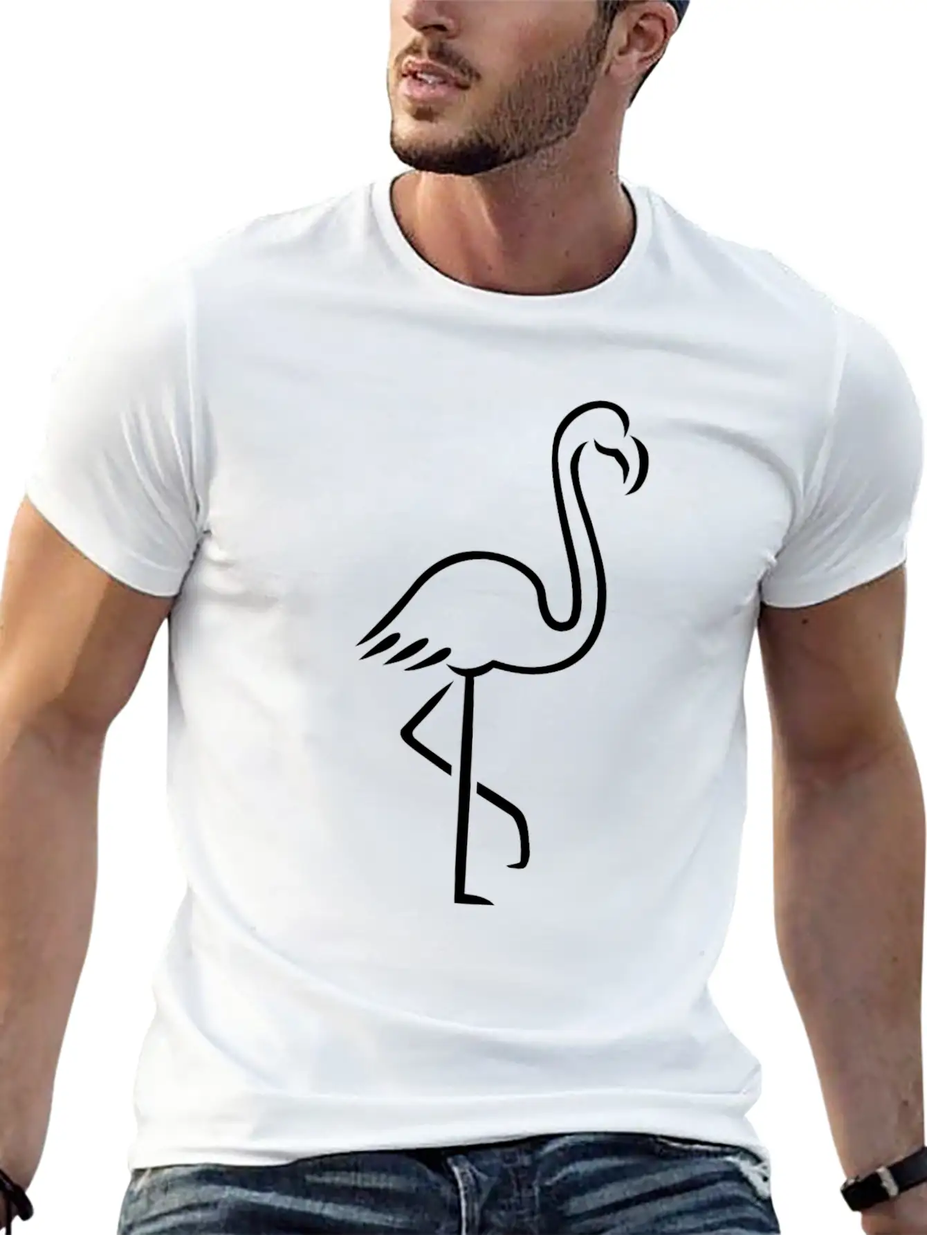 Flamingo Essential Cotton Tee For Daily Outfits – Unisex Style