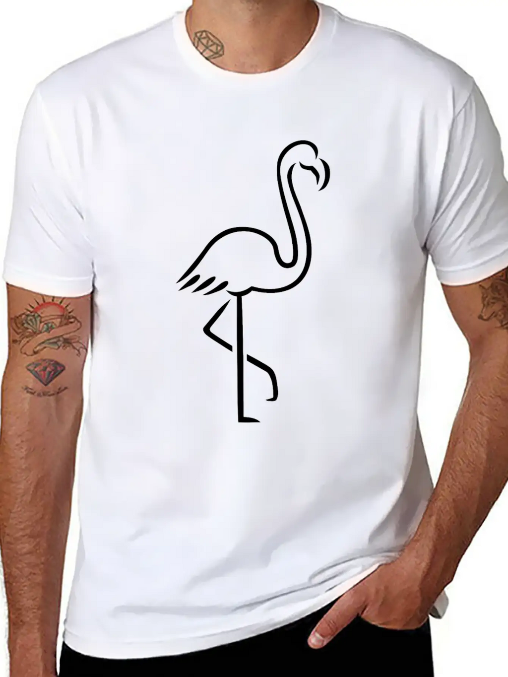 Flamingo Essential Cotton Tee For Daily Outfits – Unisex Style