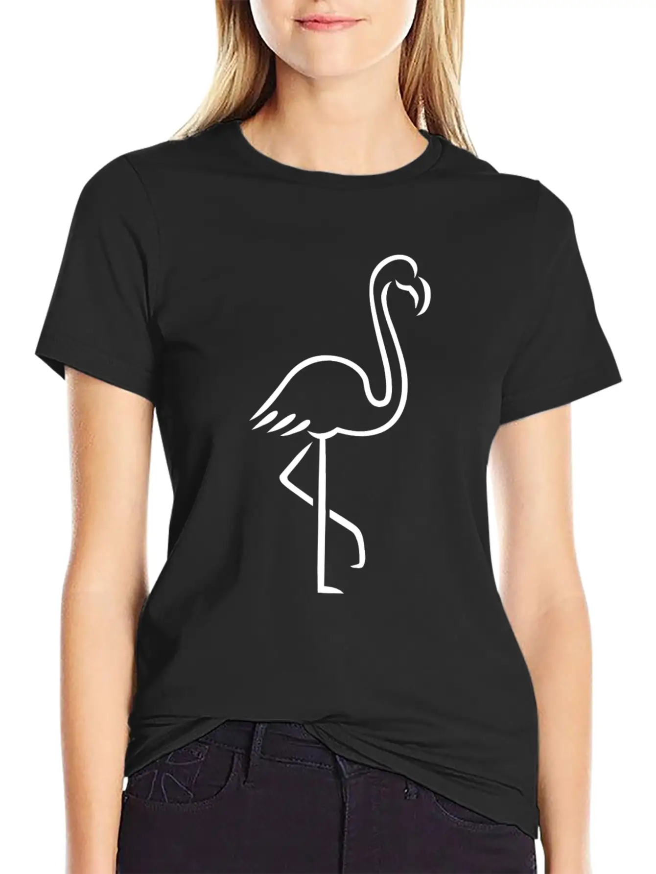 Flamingo Essential Cotton Tee For Daily Outfits – Unisex Style