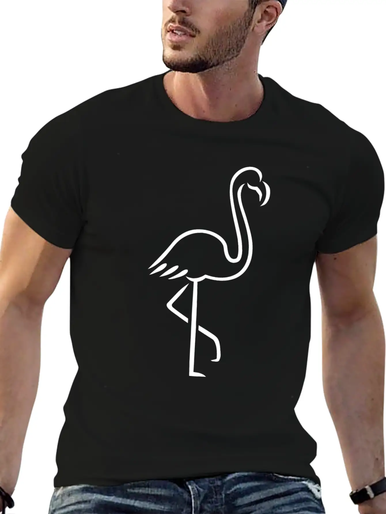 Flamingo Essential Cotton Tee For Daily Outfits – Unisex Style