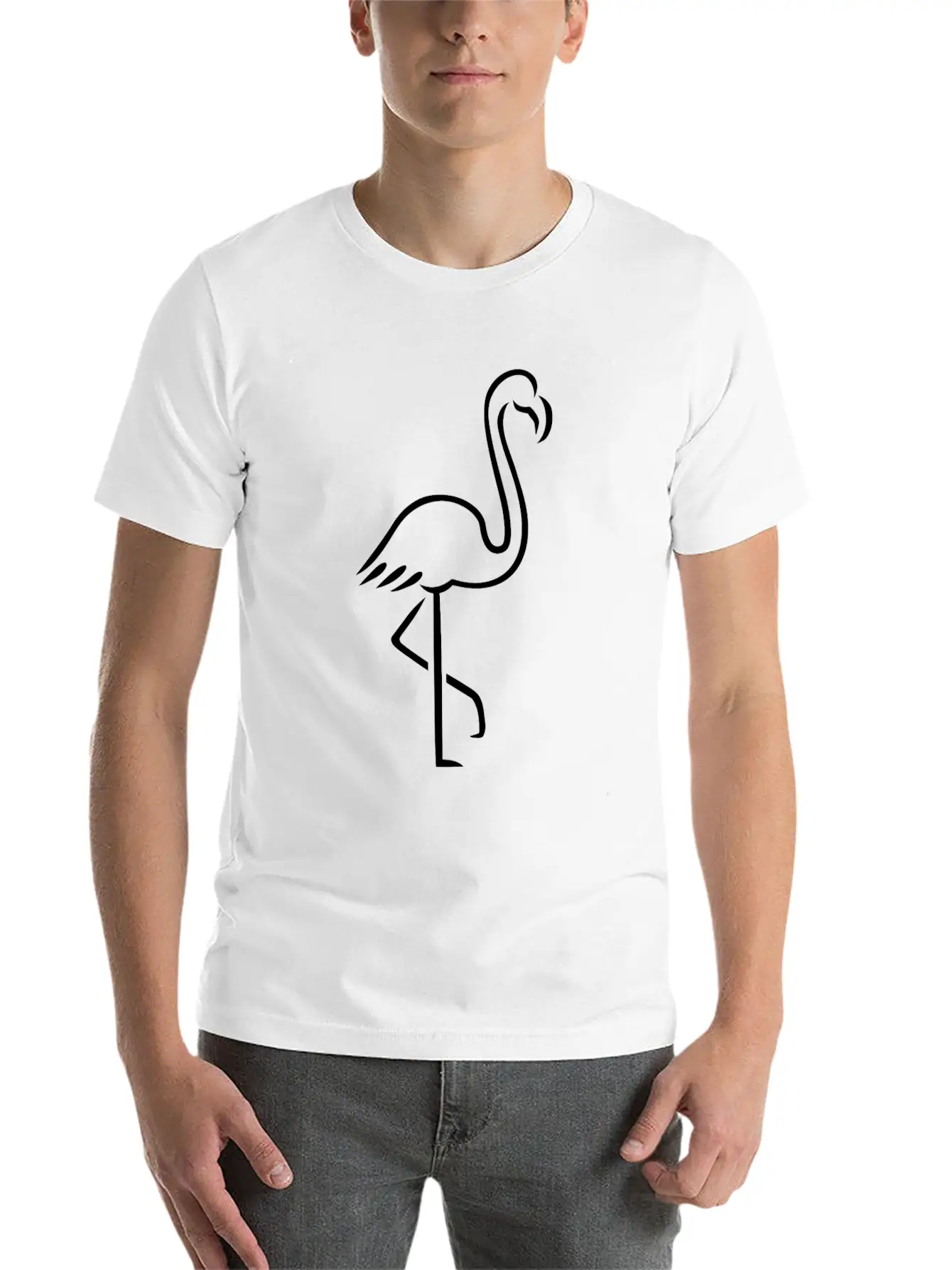 Flamingo Essential Cotton Tee For Daily Outfits – Unisex Style