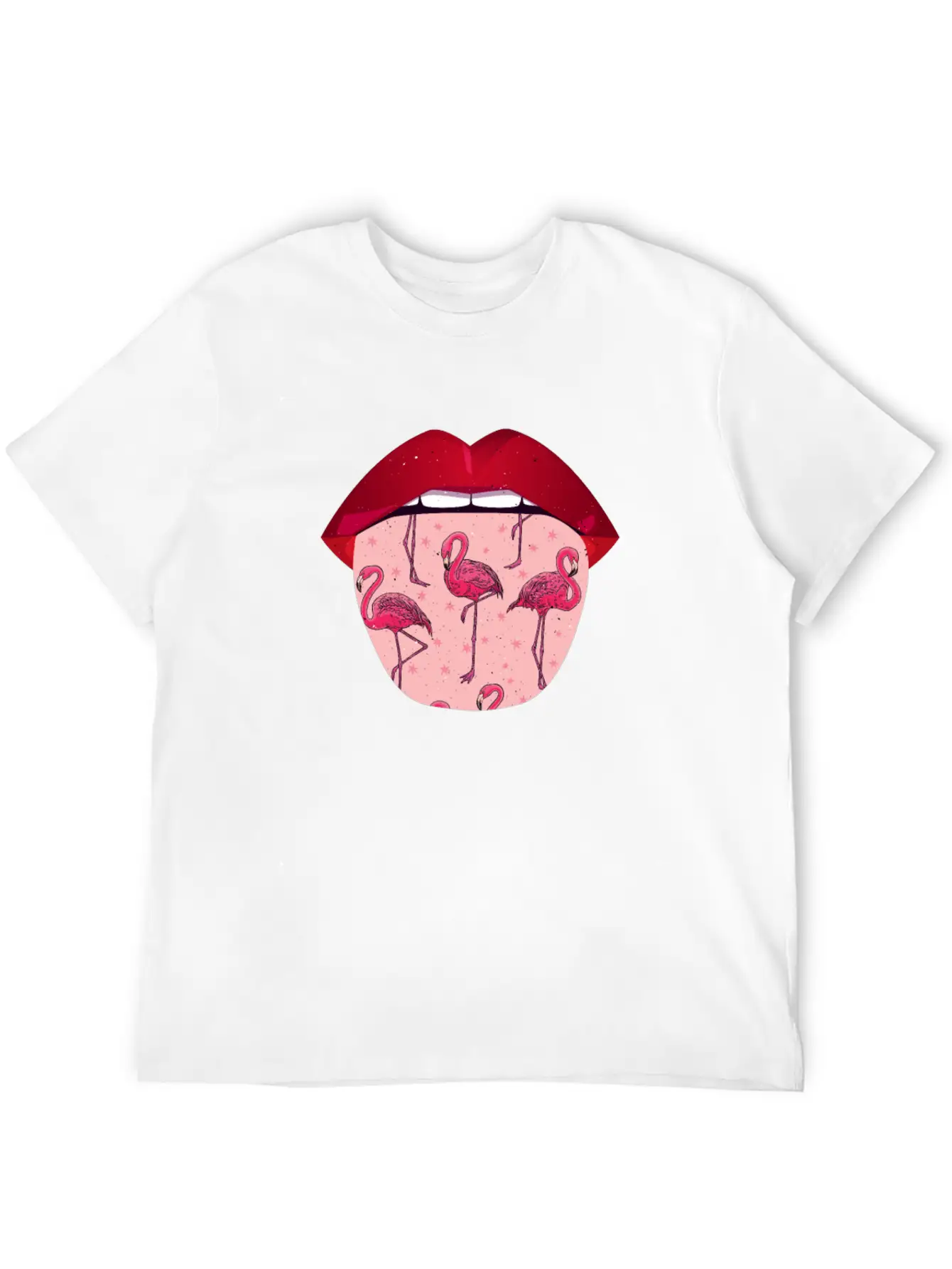 Flamingo Lips Relaxed Everyday Tee – Lightweight And Durable Cotton