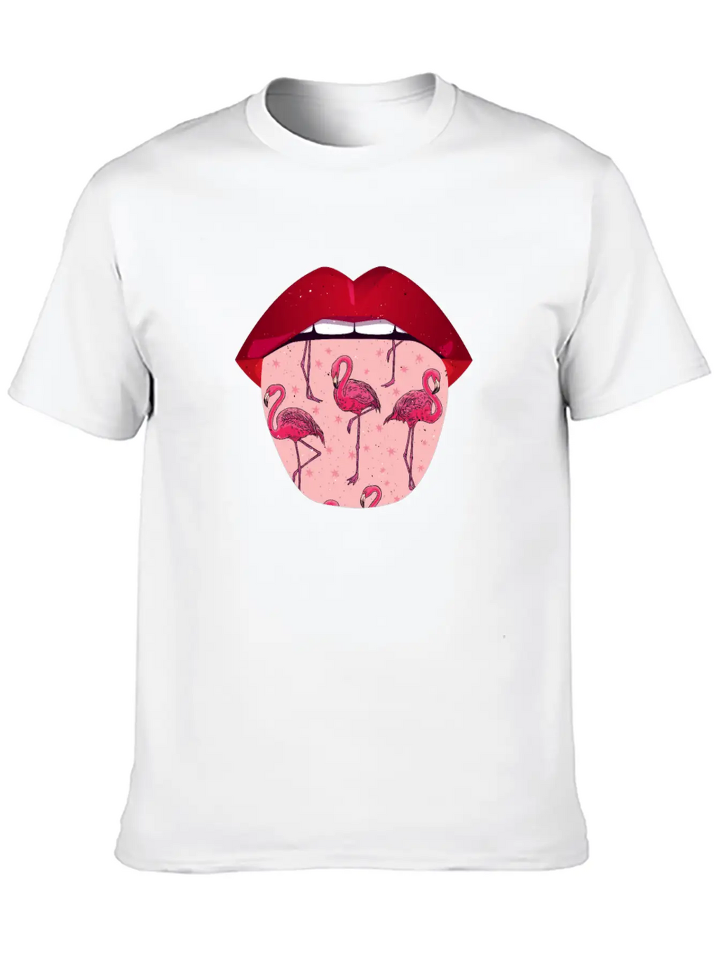 Flamingo Lips Relaxed Everyday Tee – Lightweight And Durable Cotton