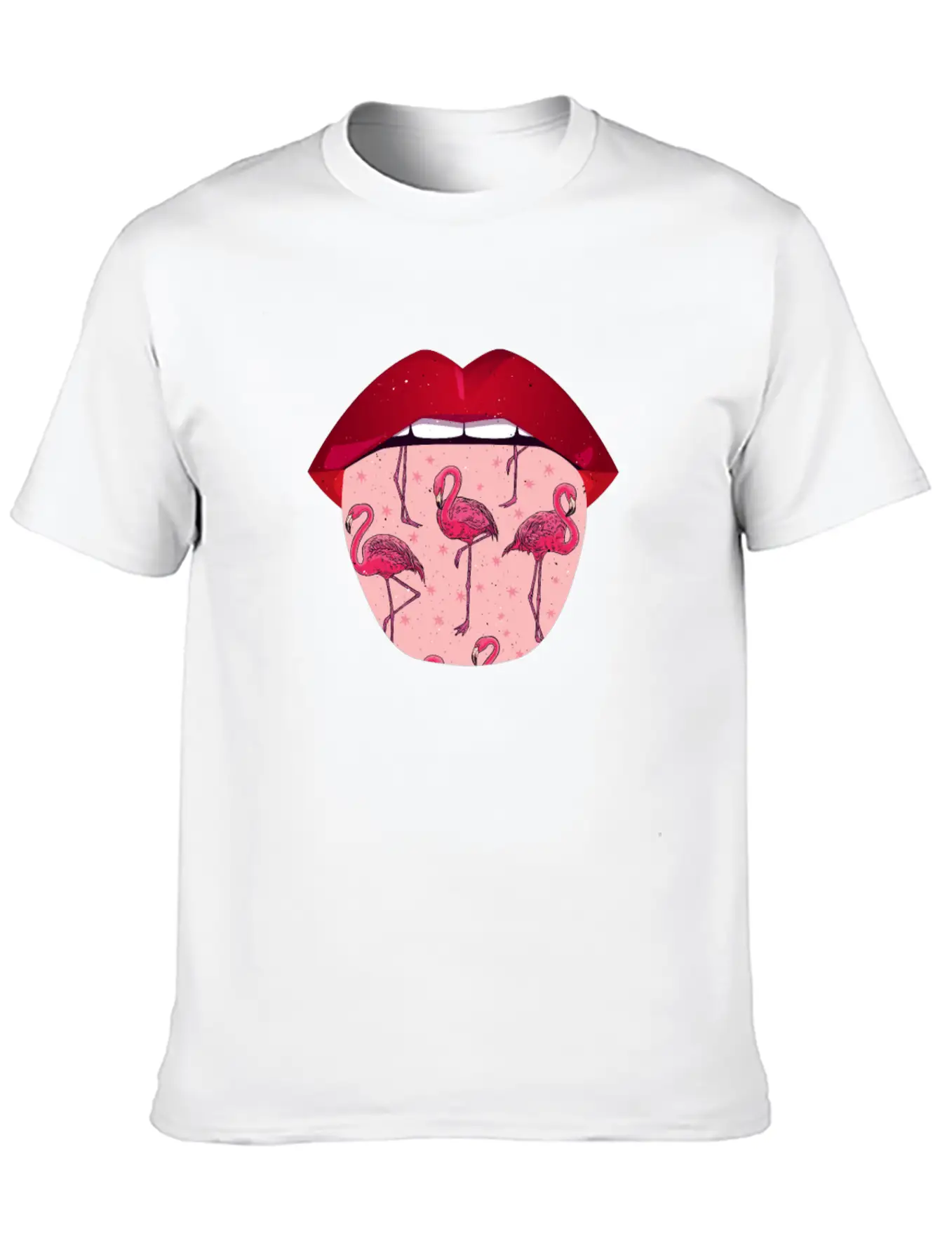 Flamingo Lips Relaxed Everyday Tee – Lightweight And Durable Cotton