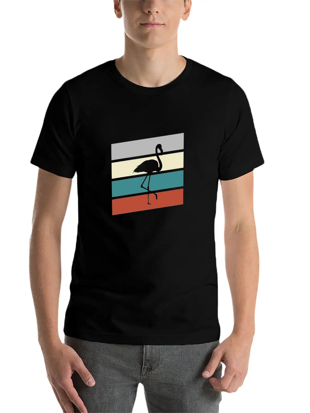 Flamingo Retro Classic Cotton Tee – Unisex Comfort For Any Season