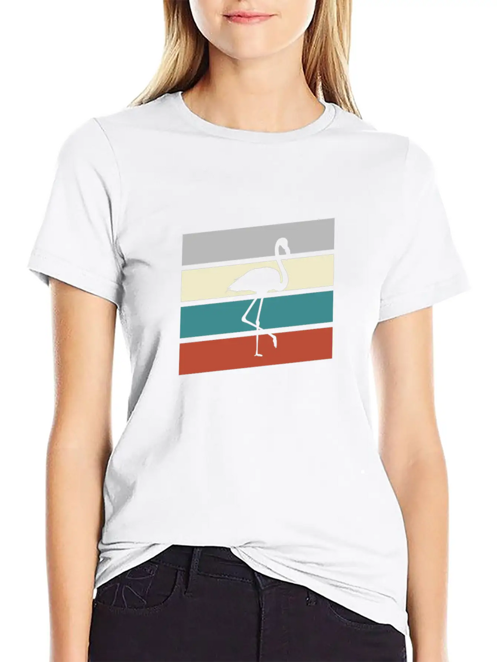 Flamingo Retro Classic Cotton Tee – Unisex Comfort For Any Season
