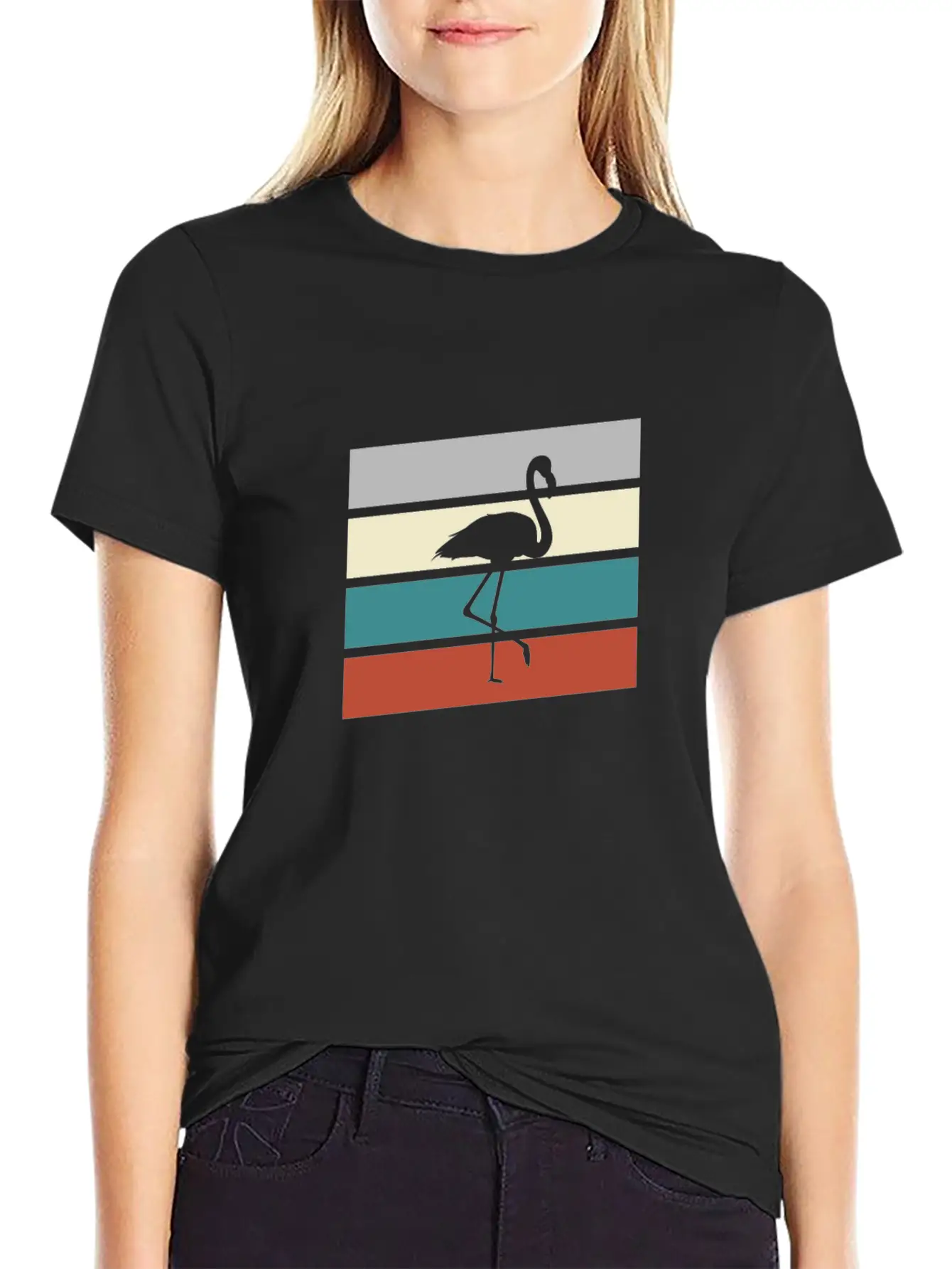 Flamingo Retro Classic Cotton Tee – Unisex Comfort For Any Season