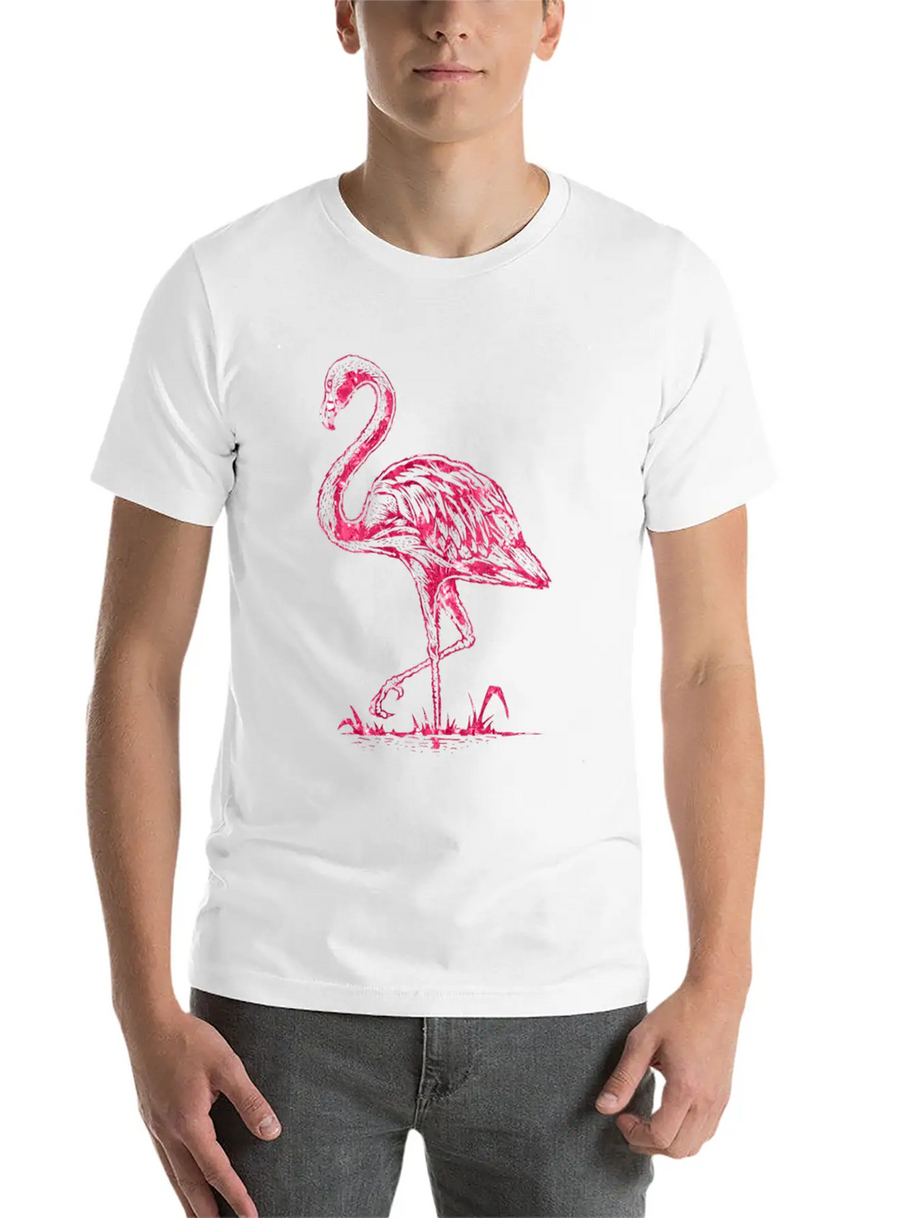 Flamingo Stylish Everyday T-Shirt – Unisex Basic Cotton Tee