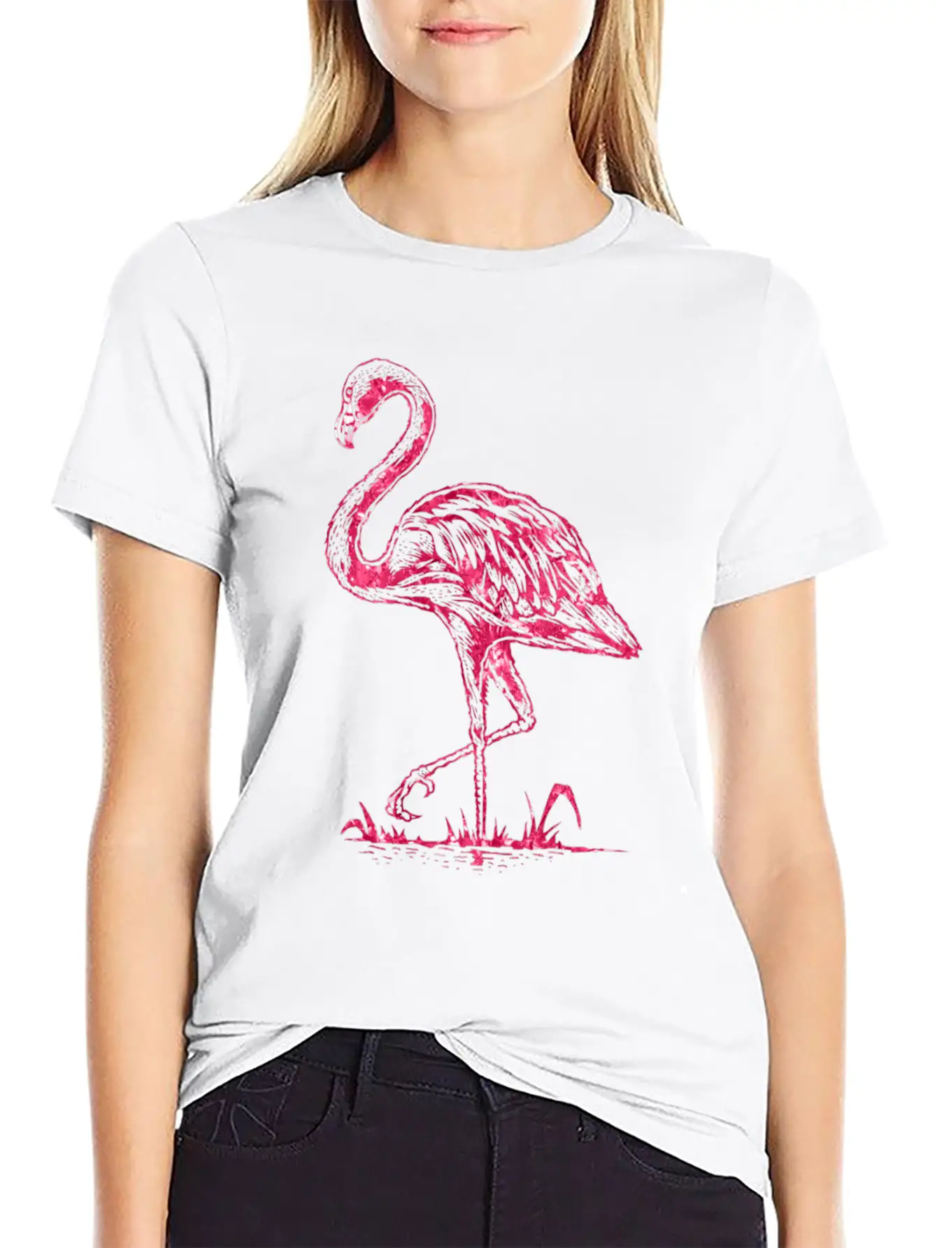 Flamingo Stylish Everyday T-Shirt – Unisex Basic Cotton Tee