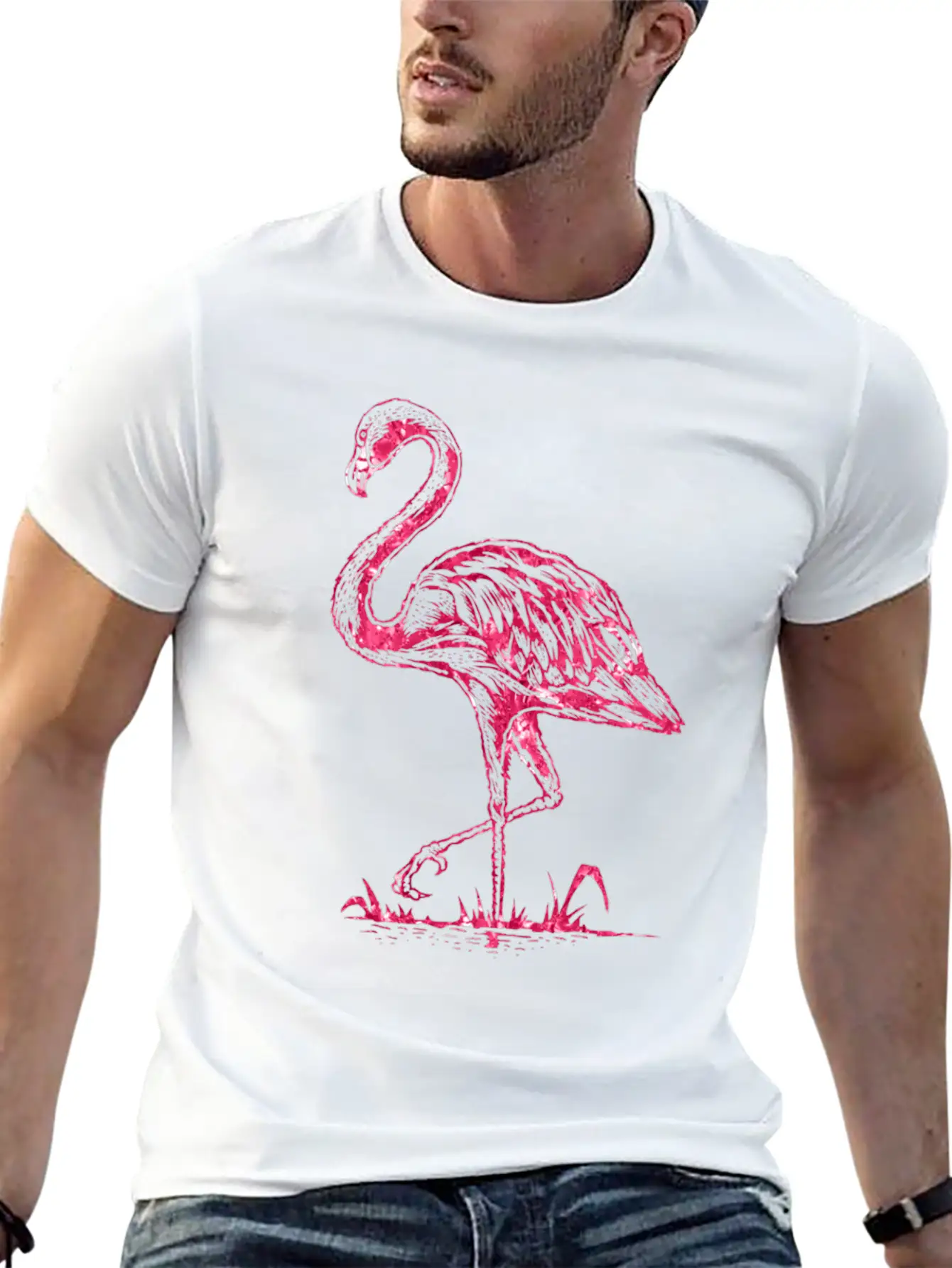 Flamingo Stylish Everyday T-Shirt – Unisex Basic Cotton Tee