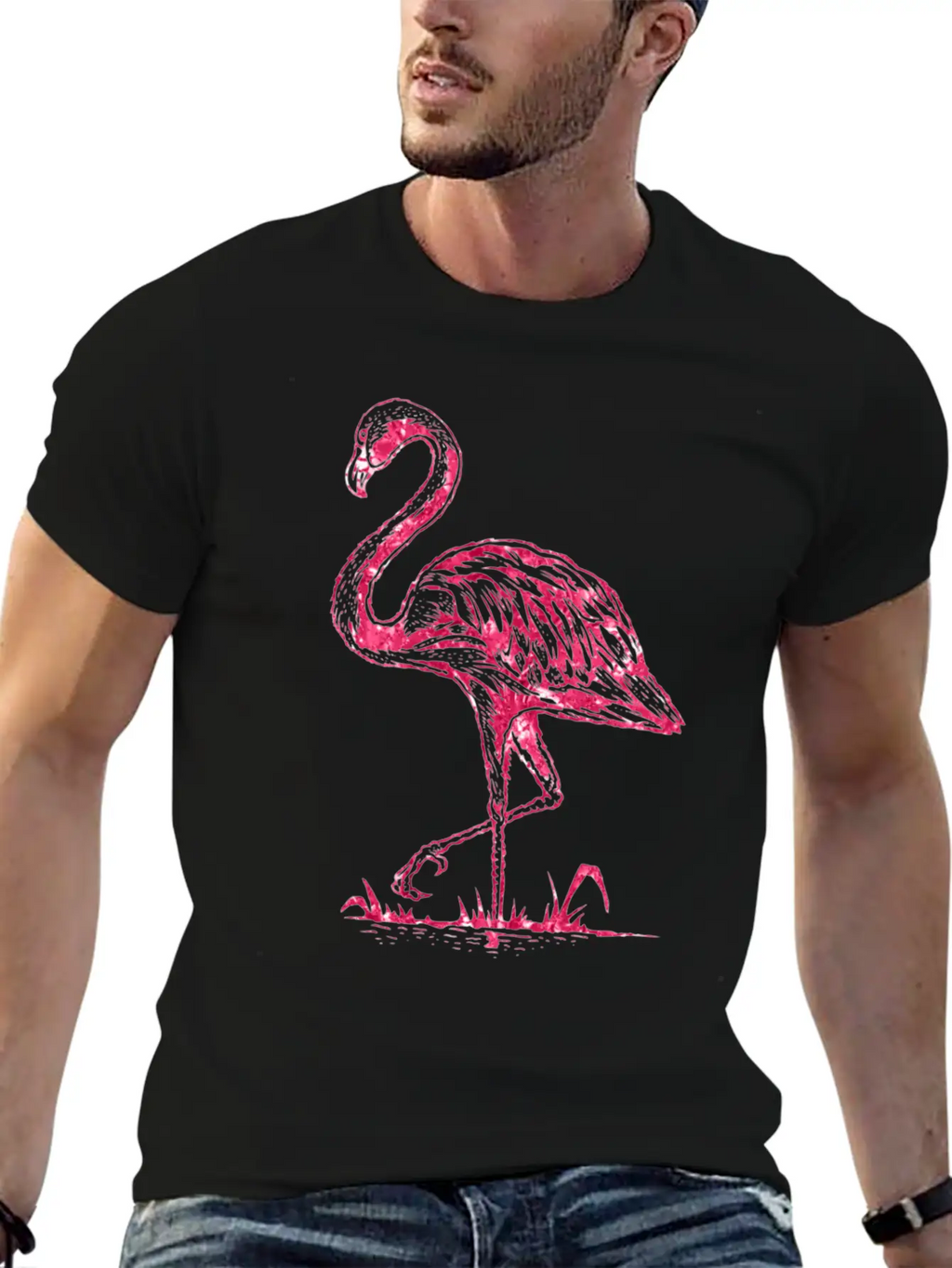 Flamingo Stylish Everyday T-Shirt – Unisex Basic Cotton Tee