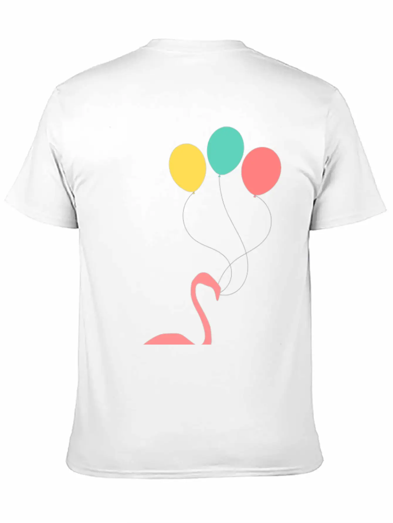 Flamingo With Balloons Essential Cotton Tee For Daily Outfits – Unisex Style
